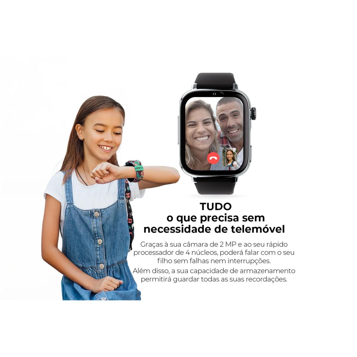 Relógio para Crianças SaveWatch Plus 2 Savefamily - Aro Branco - Bracelete Tecido Tribeca Branco-7