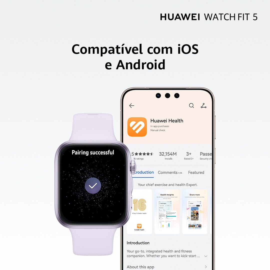 Smartwatch Huawei Watch Fit 5 - Branco Branco-9