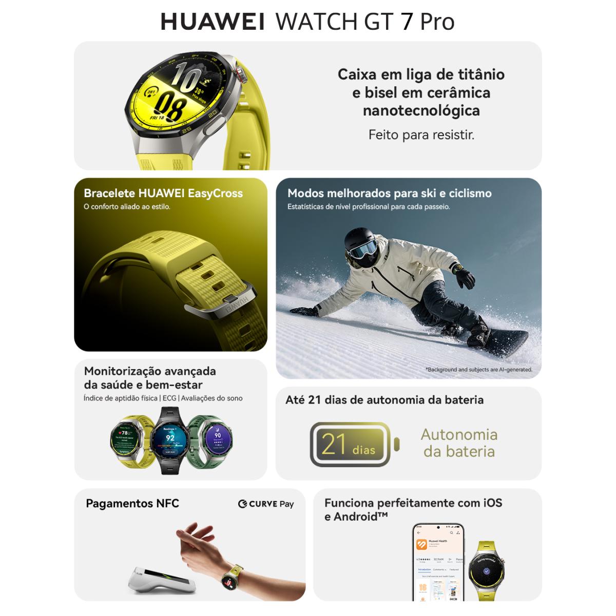 Smartwatch Huawei Watch GT 7 Pro Amarelo-8