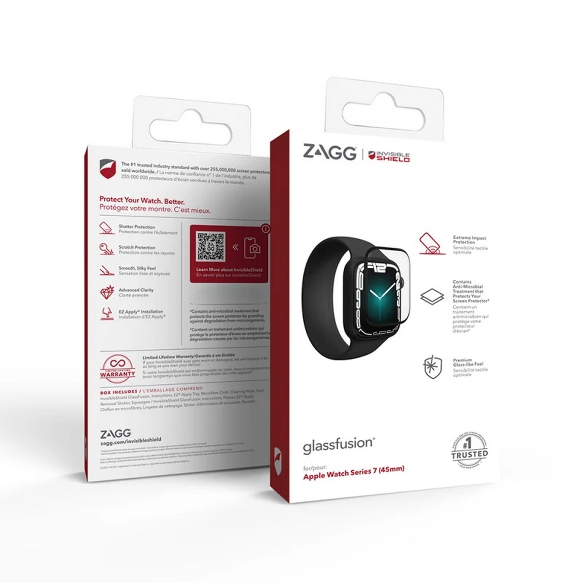 Película de Vidro Invisible Shield Fusion+ para Apple Watch Series 7 (45 mm) 2