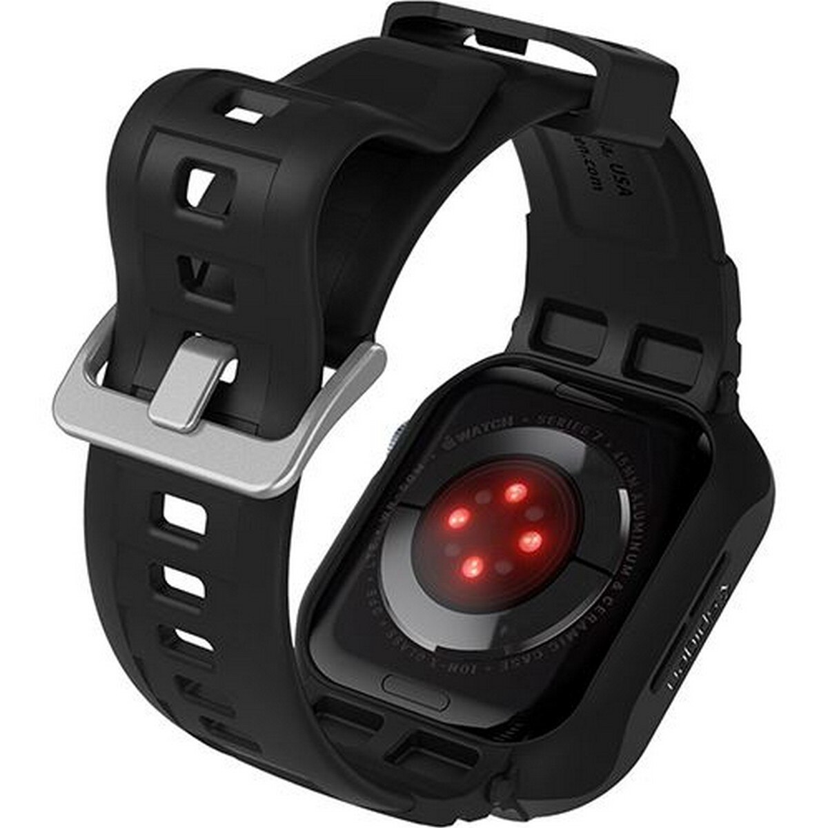 Bracelete + Capa de Proteção Spigen Rugged Armor para Apple Watch Series 7 / SE / 6 / 5 / 4 - Preto 4