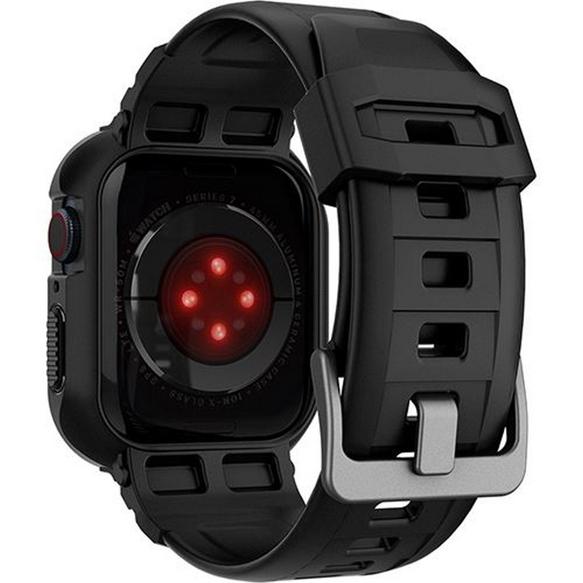 Bracelete + Capa de Proteção Spigen Rugged Armor para Apple Watch Series 7 / SE / 6 / 5 / 4 - Preto 5