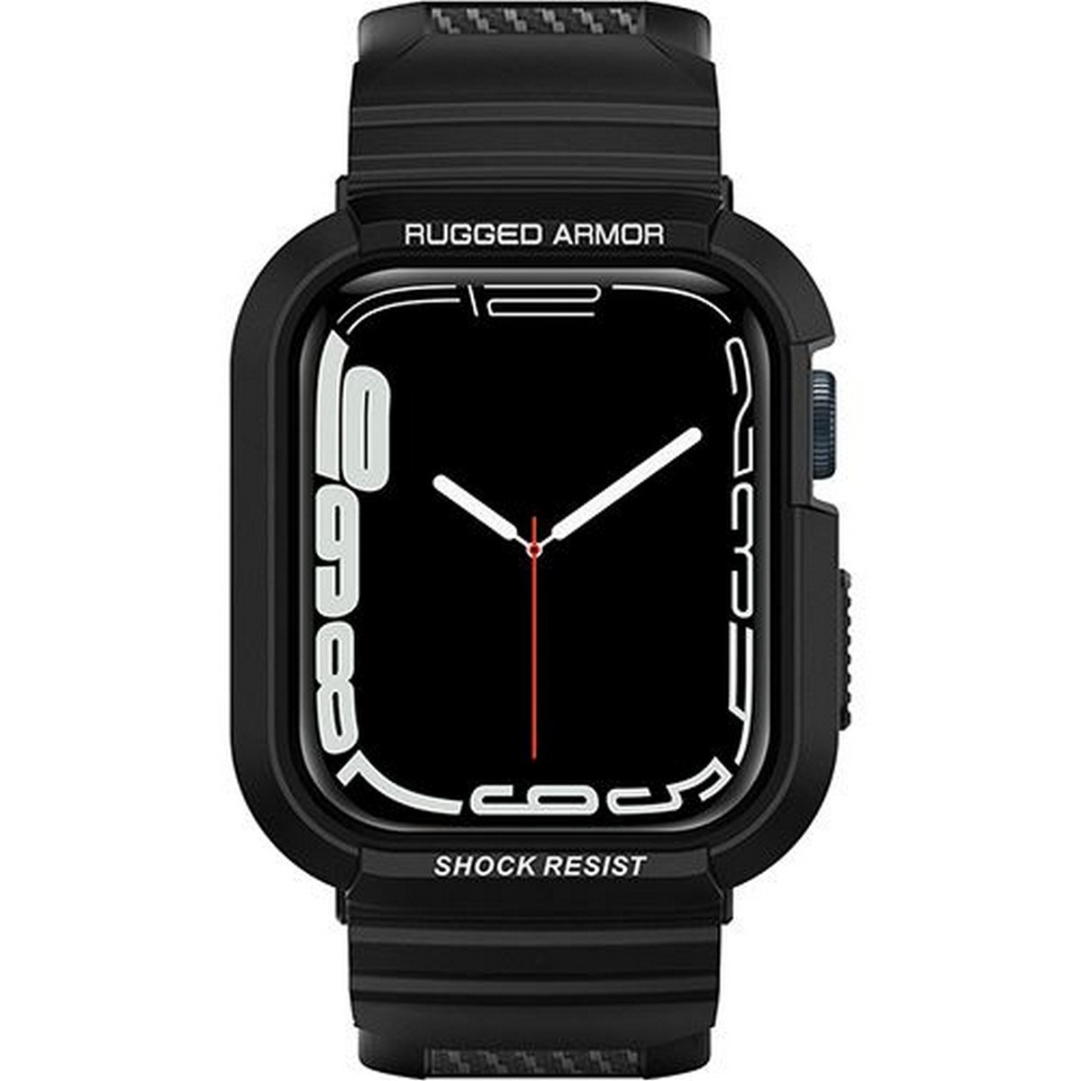 Bracelete + Capa de Proteção Spigen Rugged Armor para Apple Watch Series 7 / SE / 6 / 5 / 4 - Preto 7