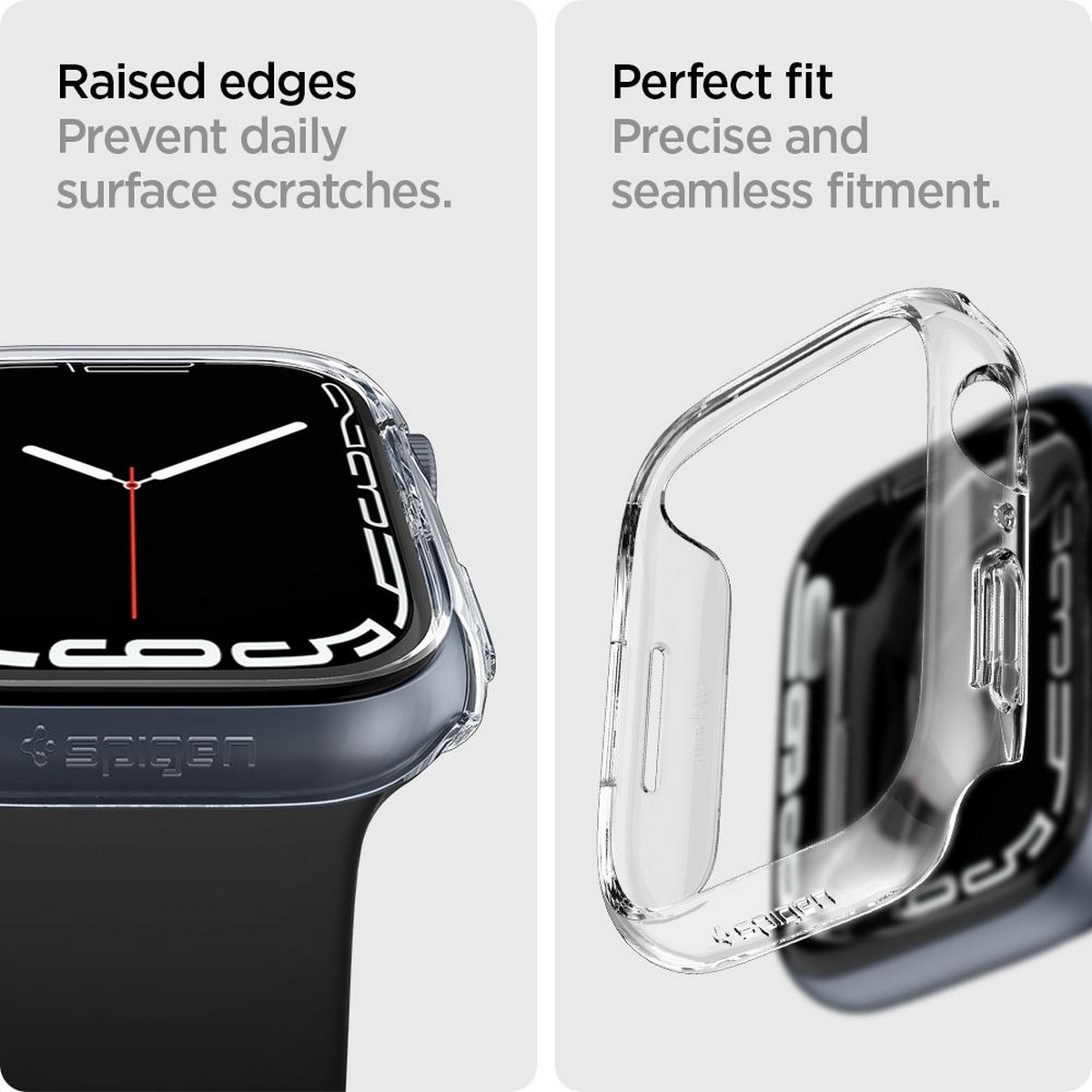 Capa de Proteção Spigen Thin Fit para Apple Watch 7 (45MM) Cristal - Transparente 8