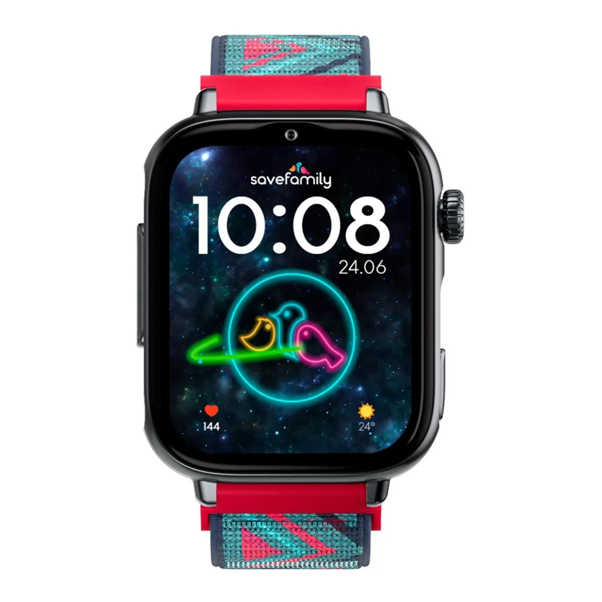 Relógio para Crianças SaveWatch Plus 2 Savefamily - Aro Preto - Bracelete Tecido Tribeca Preto-2