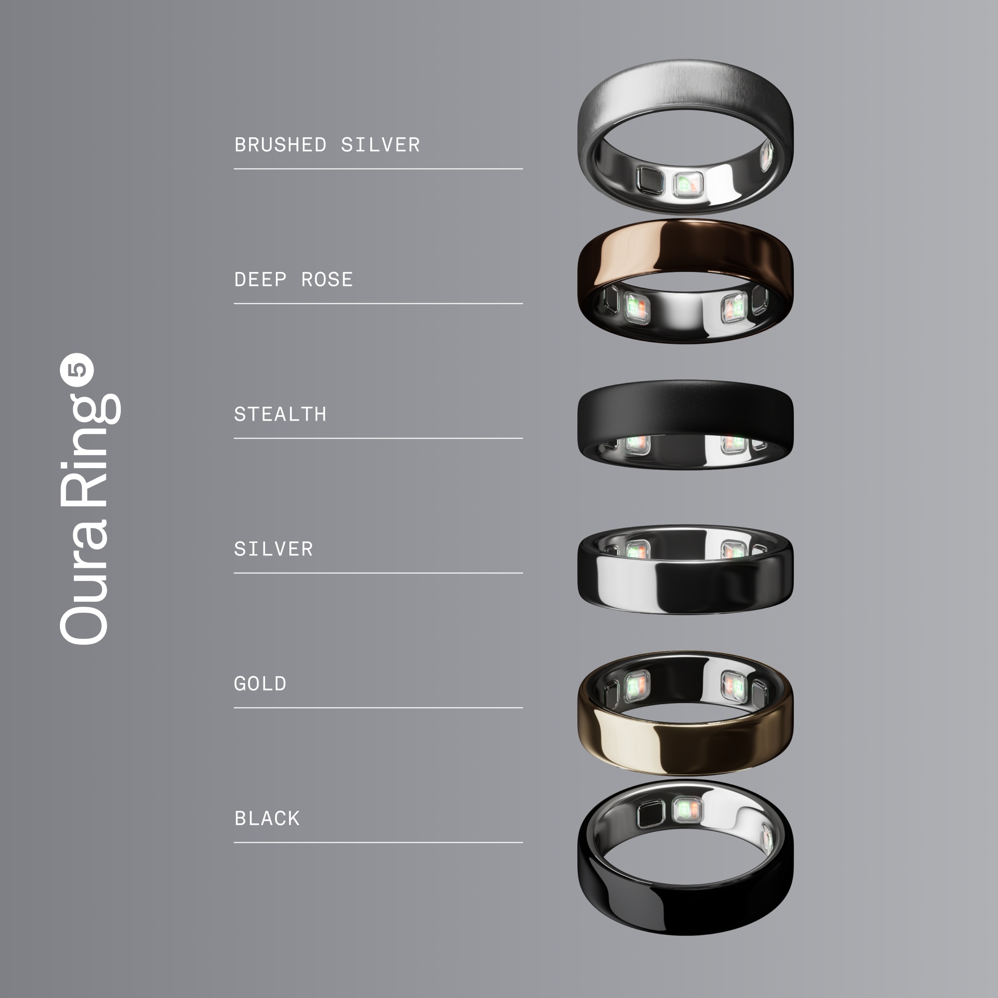 Anel Inteligente Oura Ring 5 - Prata Prata-8
