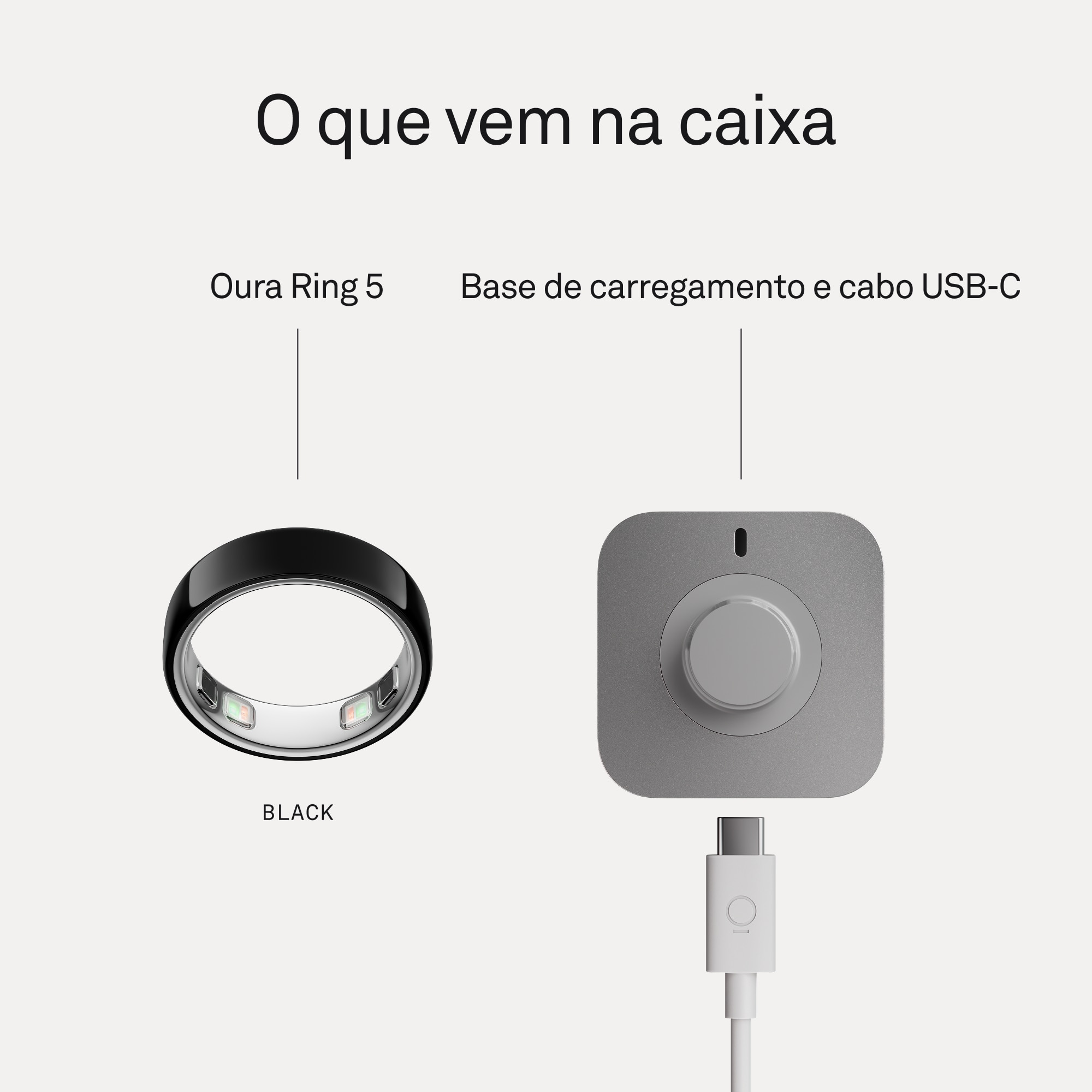 Anel Inteligente Oura Ring 5 - Preto Preto-9