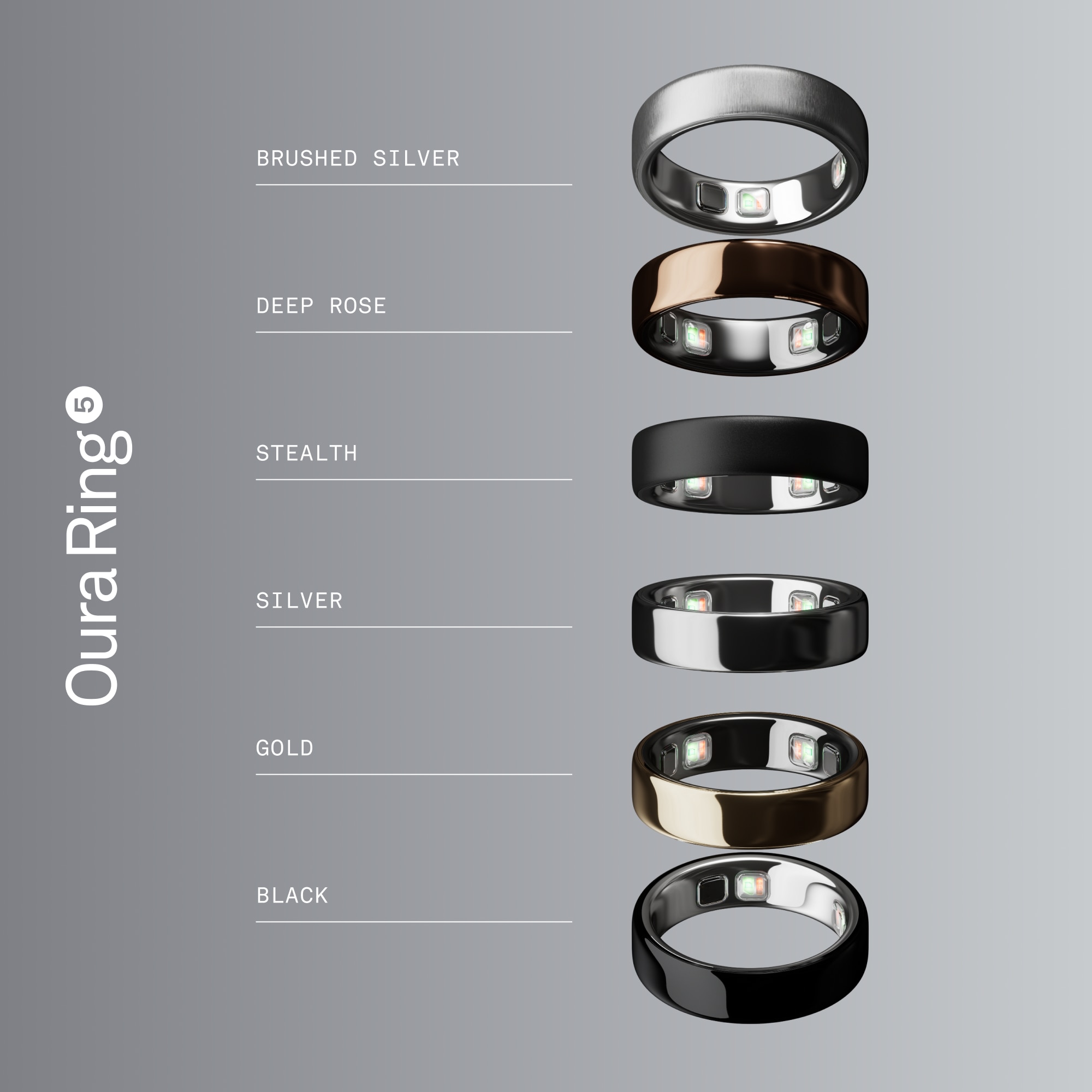 Anel Inteligente Oura Ring 5 - Brushed Silver Prata Polida-8