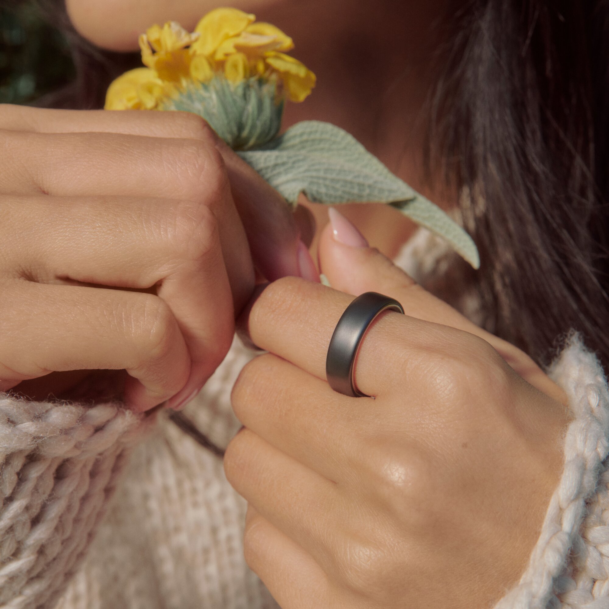Anel Inteligente Oura Ring 5 - Stealth Preto mate-7