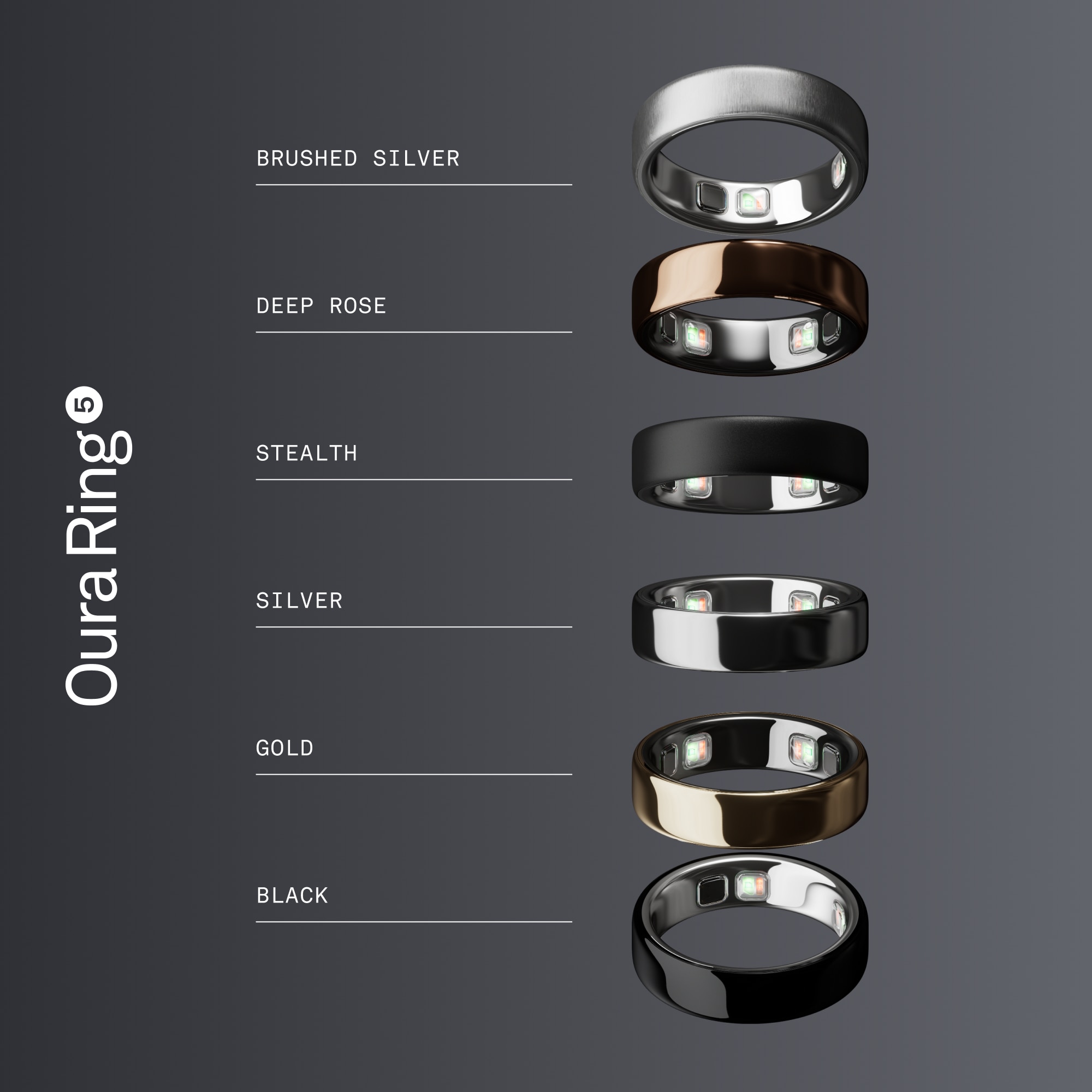 Anel Inteligente Oura Ring 5 - Stealth Preto mate-8