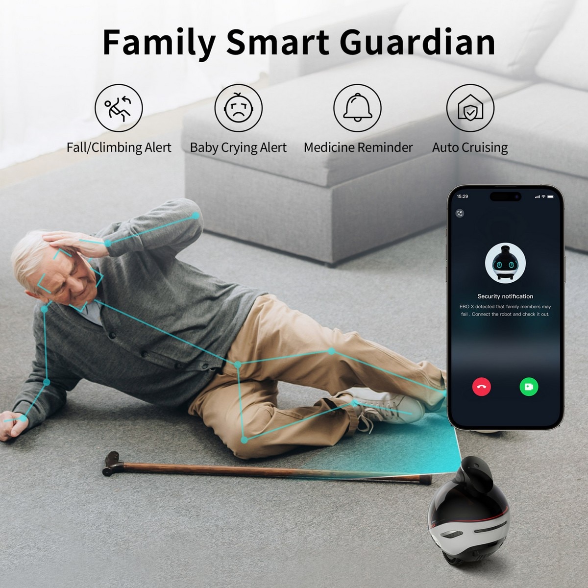 Robot de Companhia Enabot EBO X 64GB - Branco 4