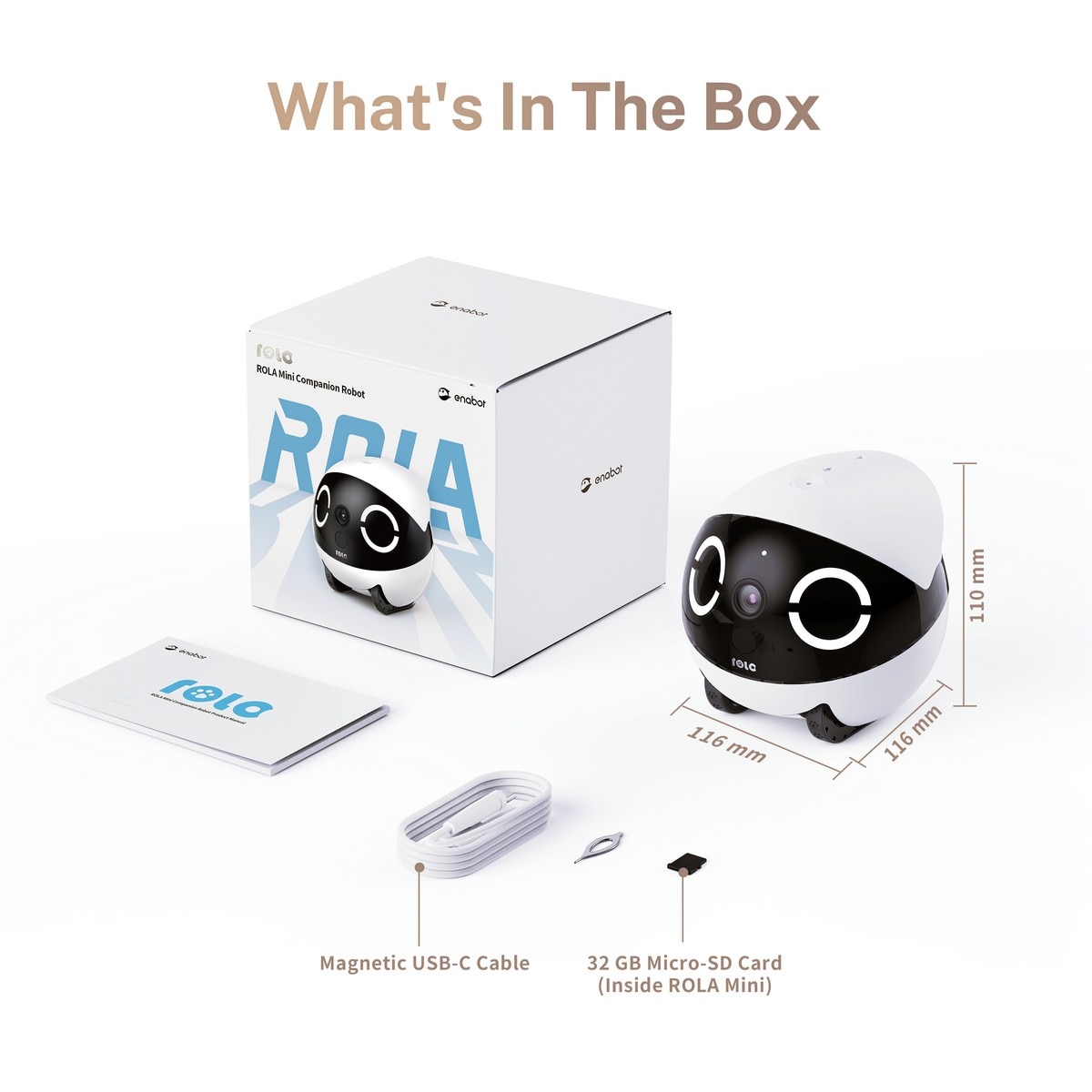 Robot de Companhia Enabot Rola Mini 9