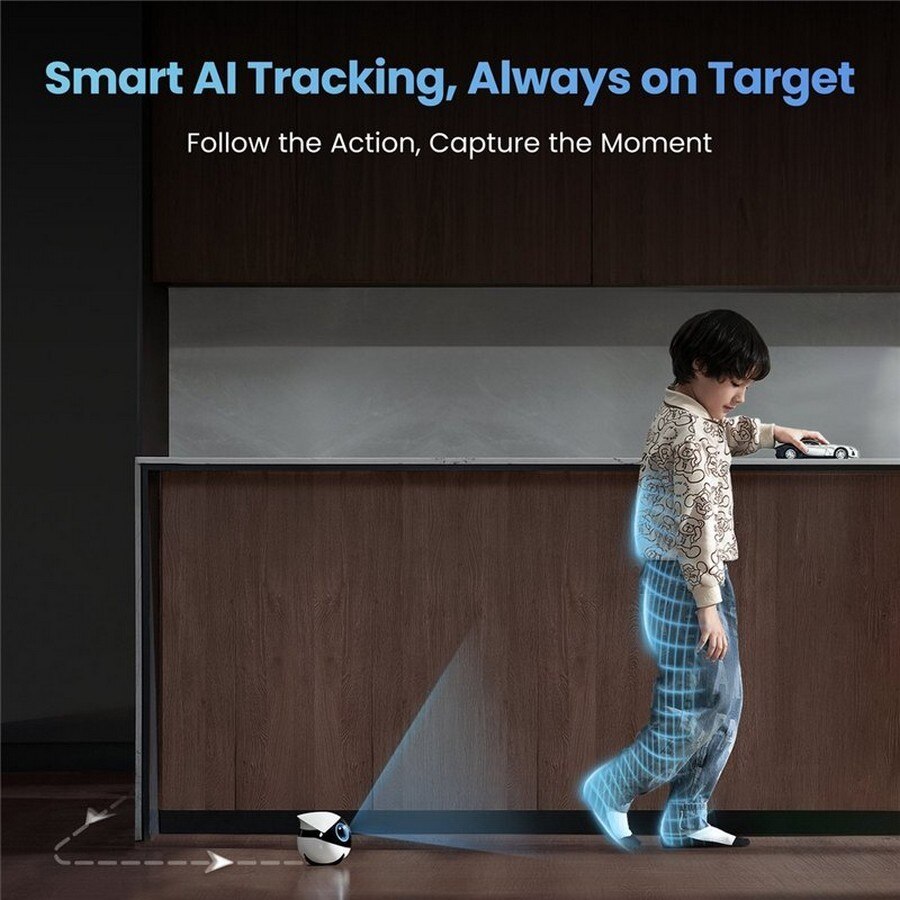 Robot de Companhia Enabot Inteligente Controlado por IA Ebo Air 2 Plus - Orbit Grey Cinzento-4