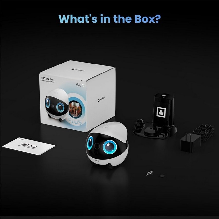 Robot de Companhia Enabot Inteligente Controlado por IA Ebo Air 2 Plus - Orbit Grey Cinzento-5
