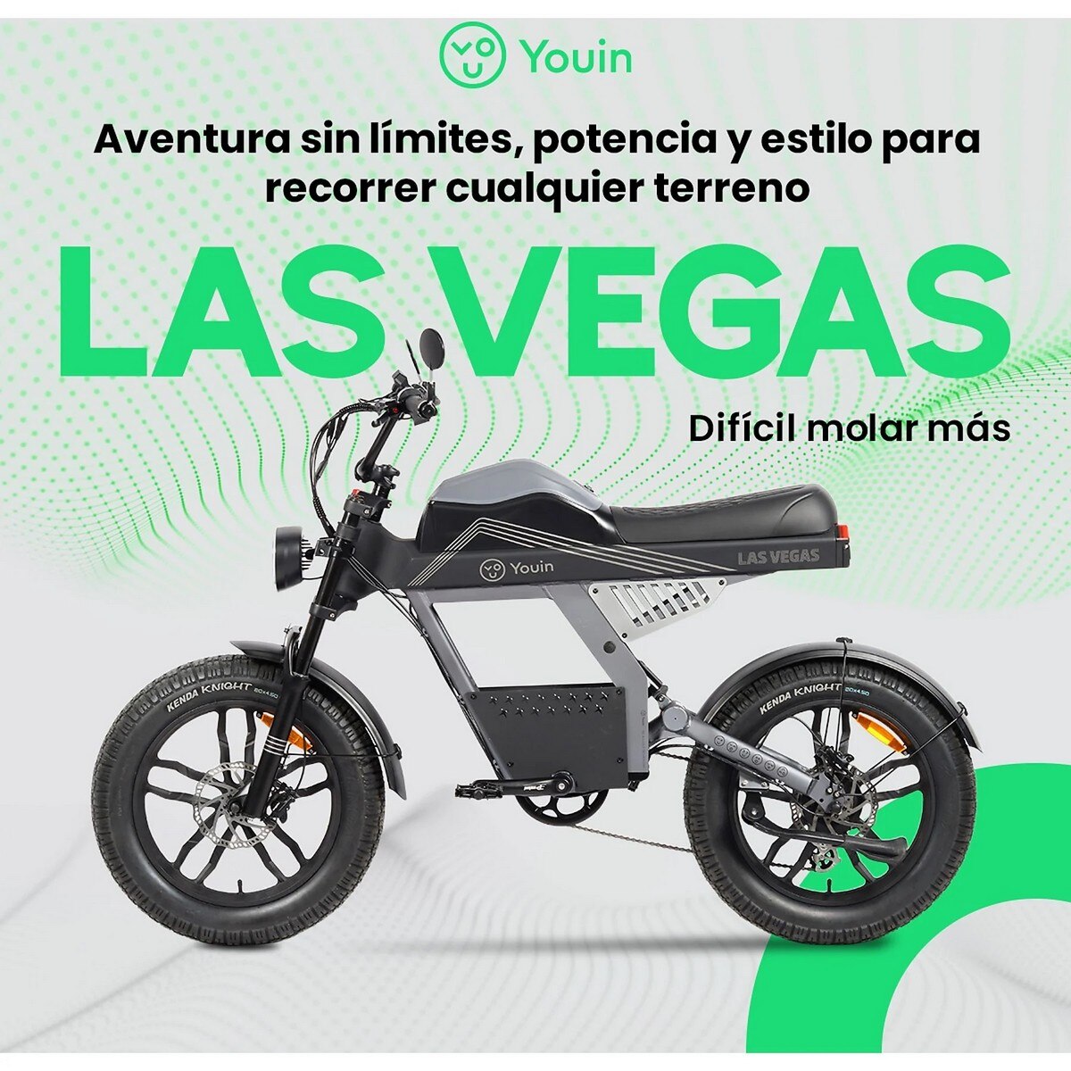 Bicicleta Elétrica Youin Las Vegas BK7100 Urban Style Fat 20 - Cinzento Cinzento-escuro-2