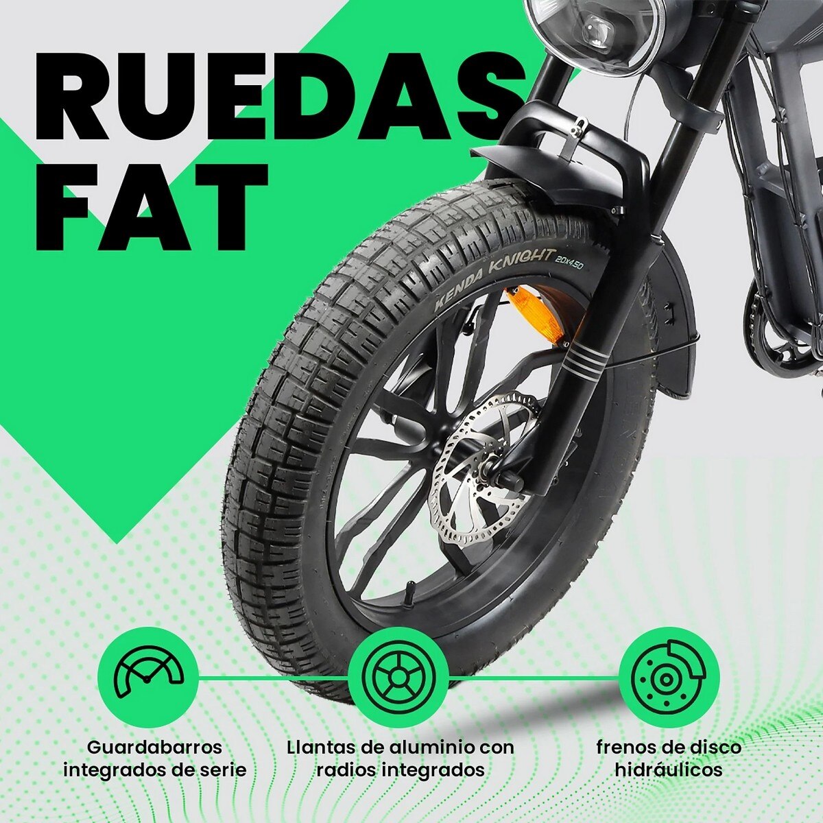 Bicicleta Elétrica Youin Las Vegas BK7100 Urban Style Fat 20 - Cinzento Cinzento-escuro-3