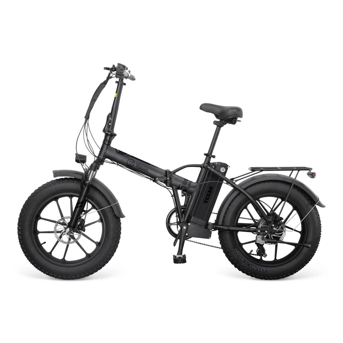Bicicleta Elétrica Fat Bike Dobrável Youin Texas Preto-2
