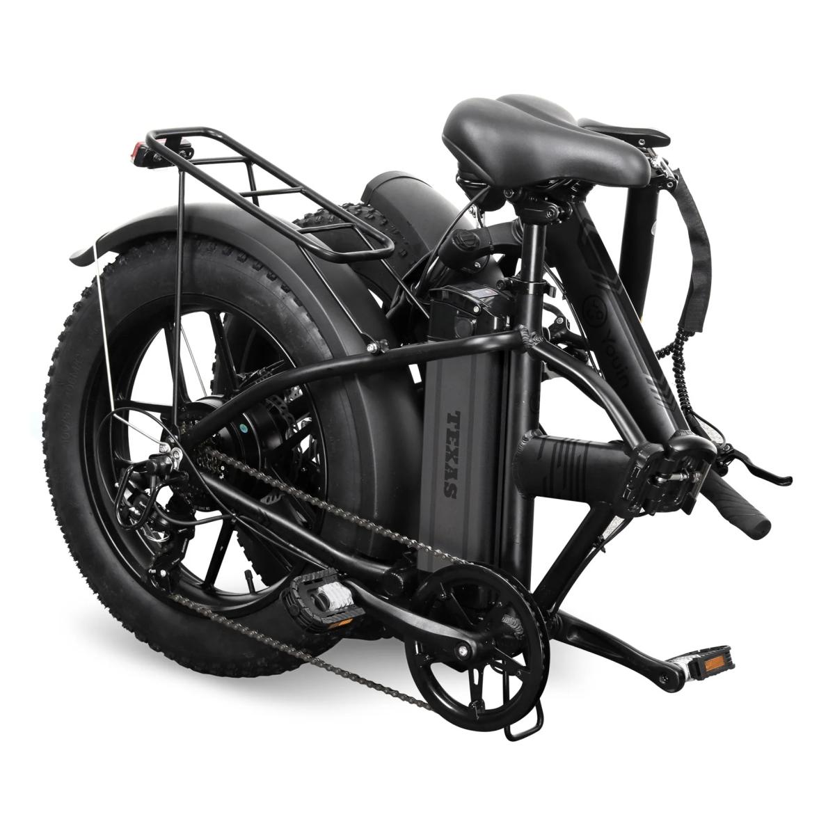 Bicicleta Elétrica Fat Bike Dobrável Youin Texas Preto-3