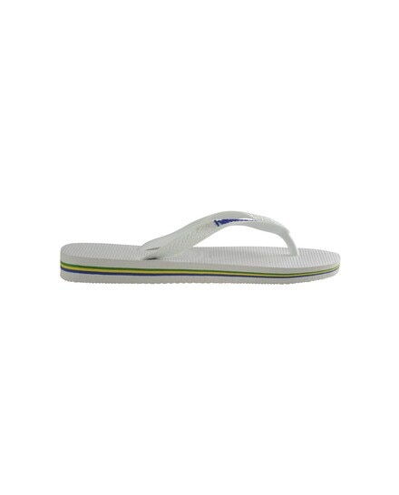 Chinelos unissexo Brasil Logo Branco-3