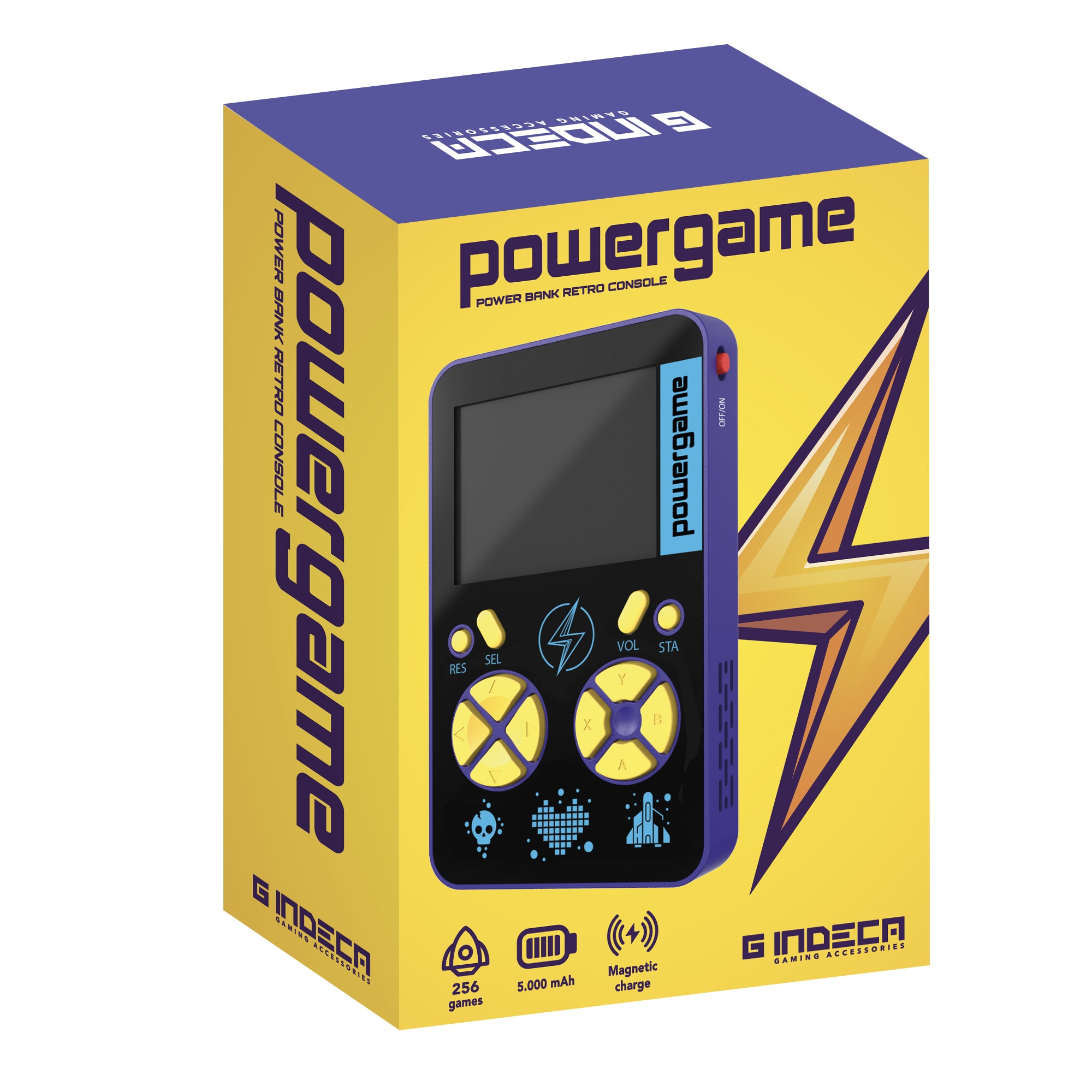 Imagem 0 de Power Bank + Consola Retro Portátil Indeca Powergame