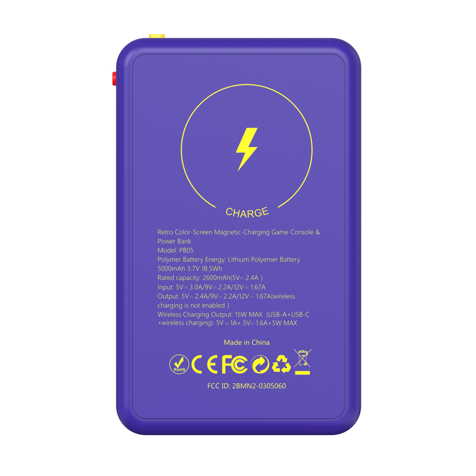 Power Bank + Consola Retro Portátil Indeca Powergame 3