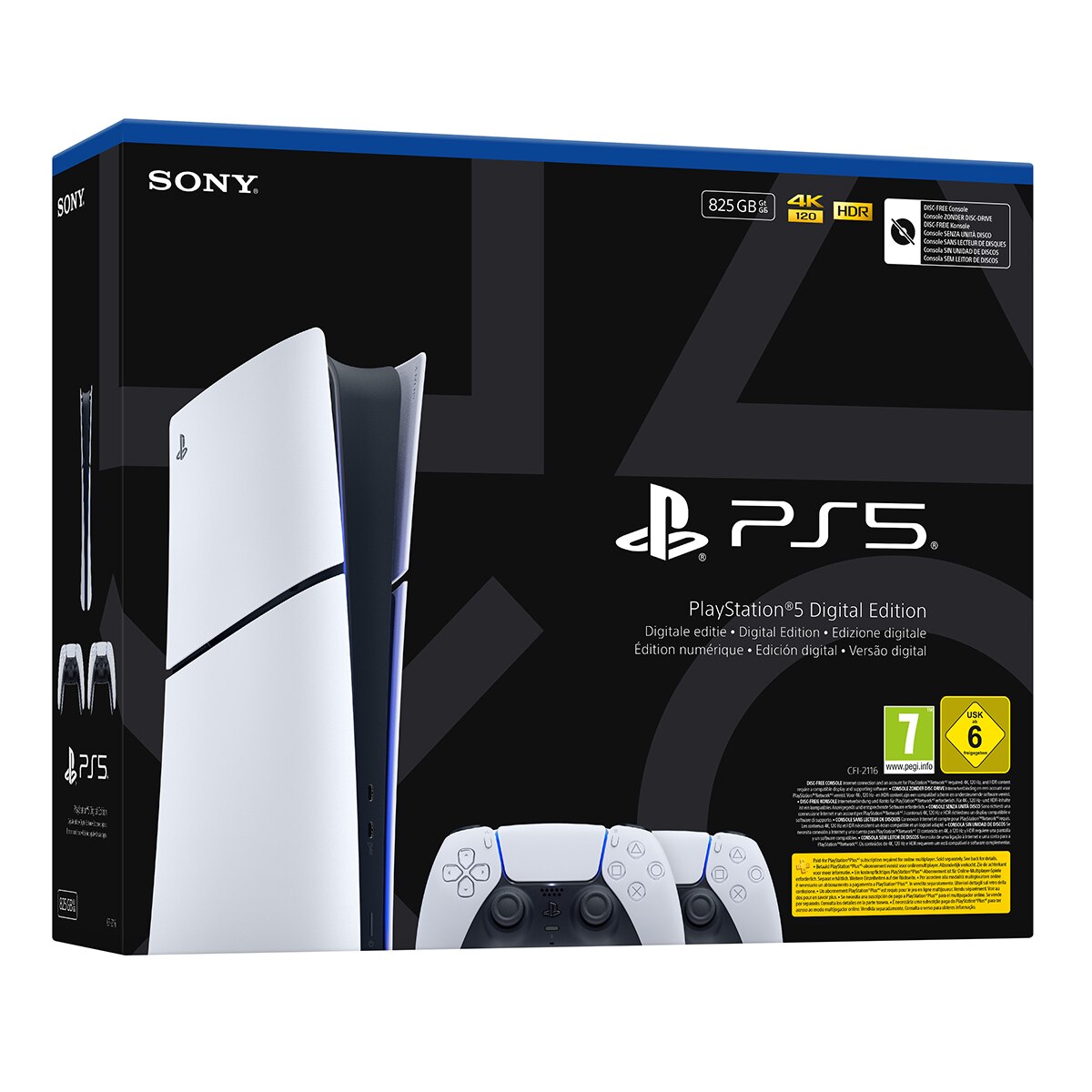 Consola PlayStation 5 Digital + 2 Comandos DualSense 1