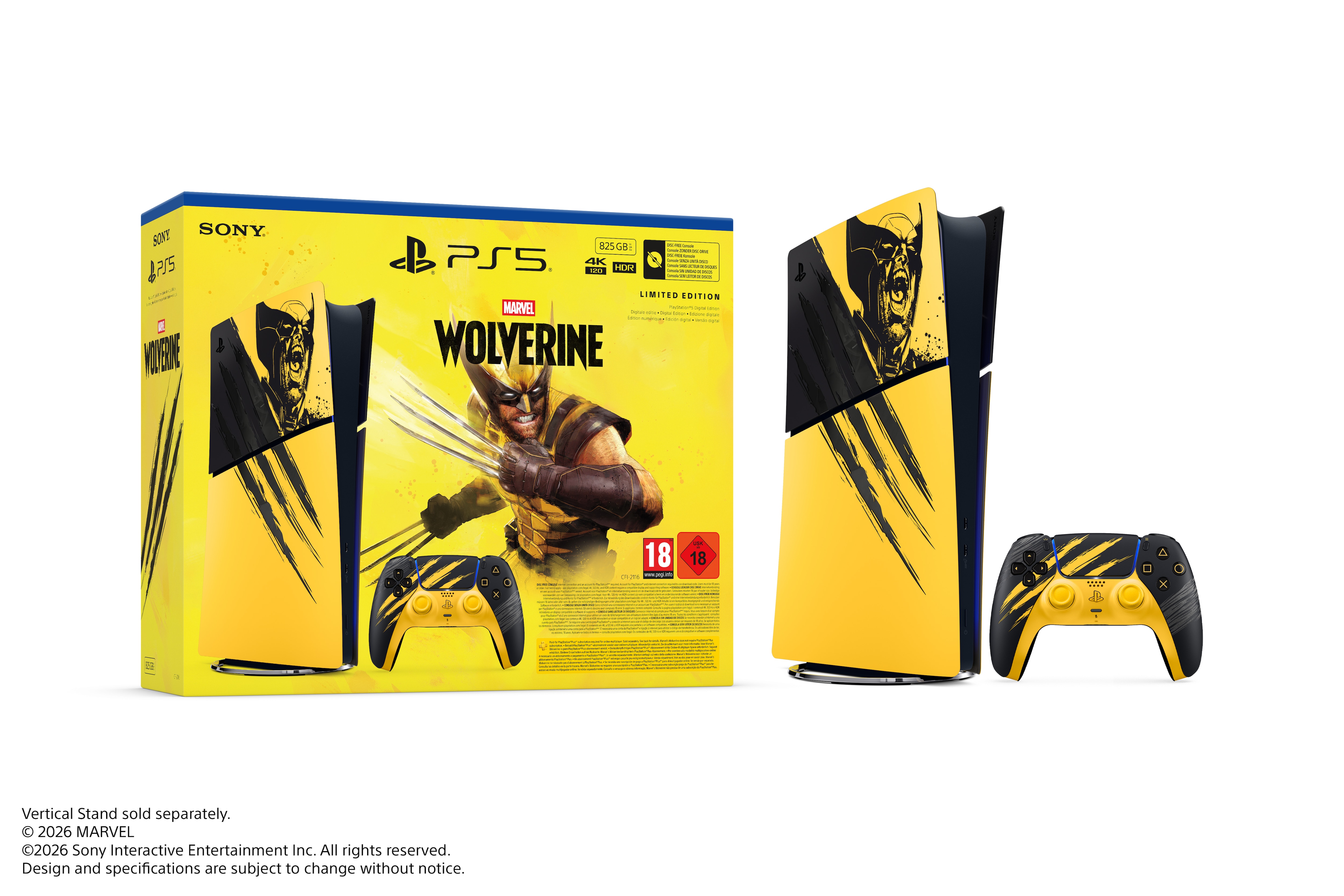 PS5 Digital Ed.Limitada Marvel Wolverine (Amarelo) 2