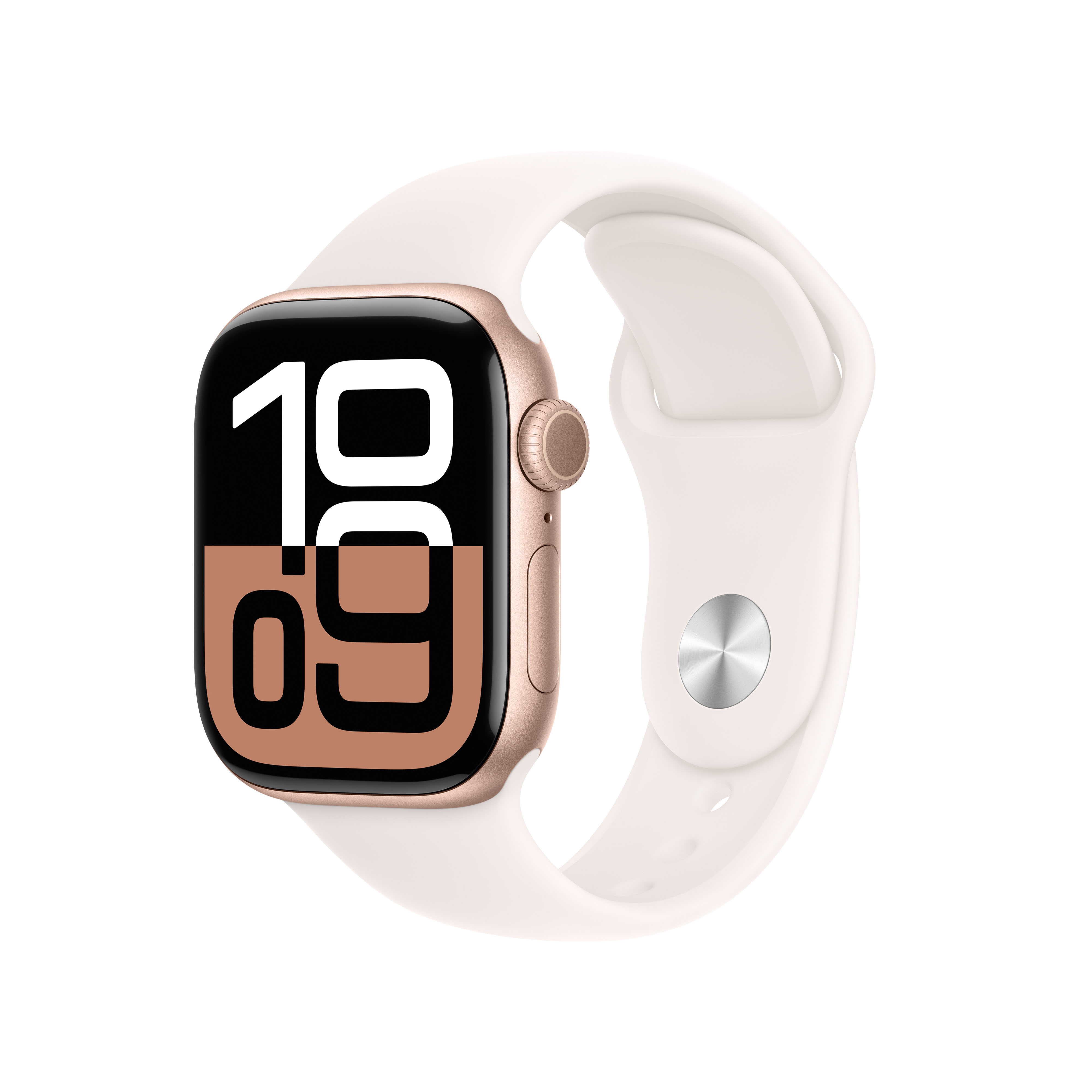 Imagem 0 de Apple Watch Series 10 GPS + Cellular 42mm - Alumínio Rose Gold com Braelete Desportiva Light Blush (Tam. S/M)