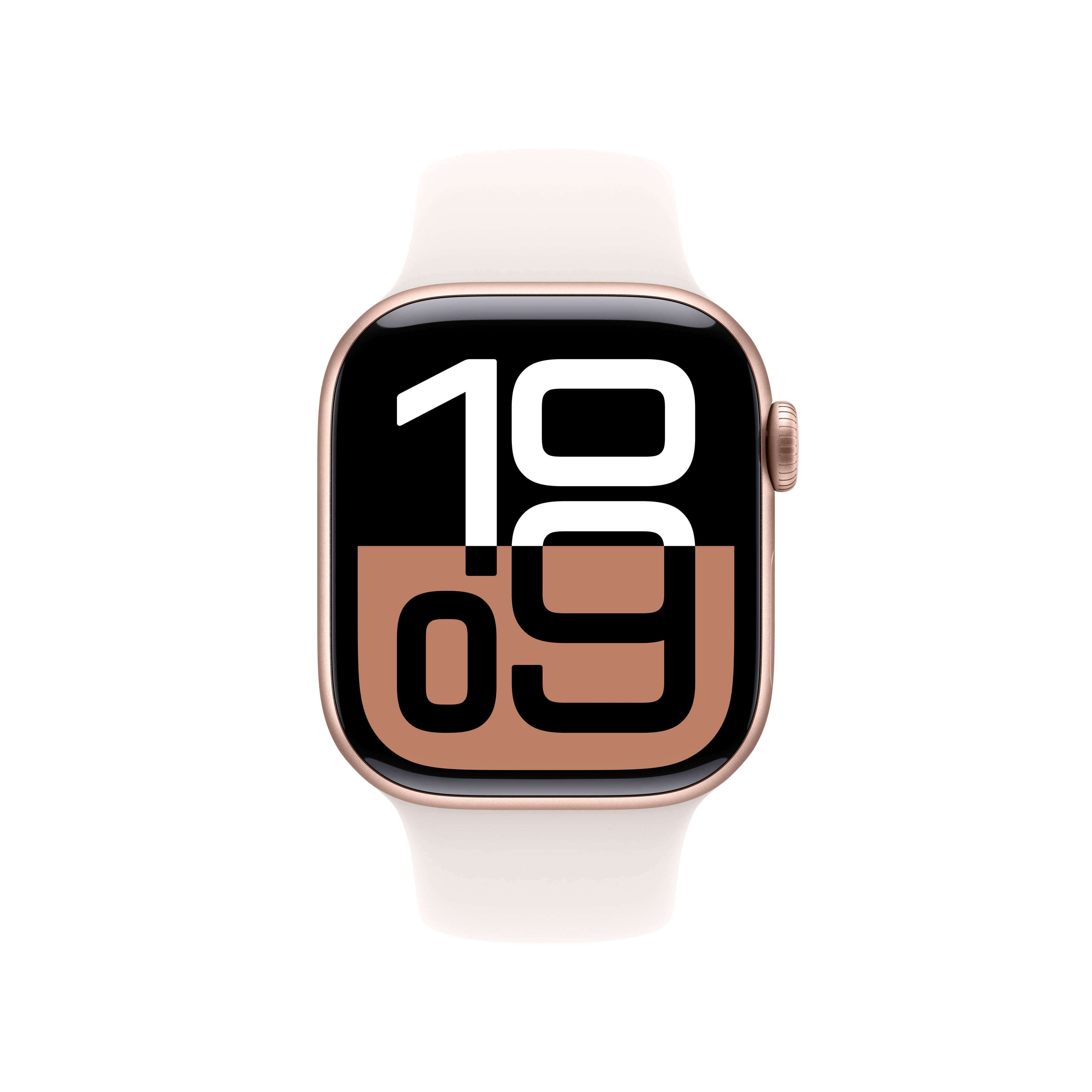 Apple Watch Series 10 GPS + Cellular 42mm - Alumínio Rose Gold com Braelete Desportiva Light Blush (Tam. S/M) Dourado Rosa-3