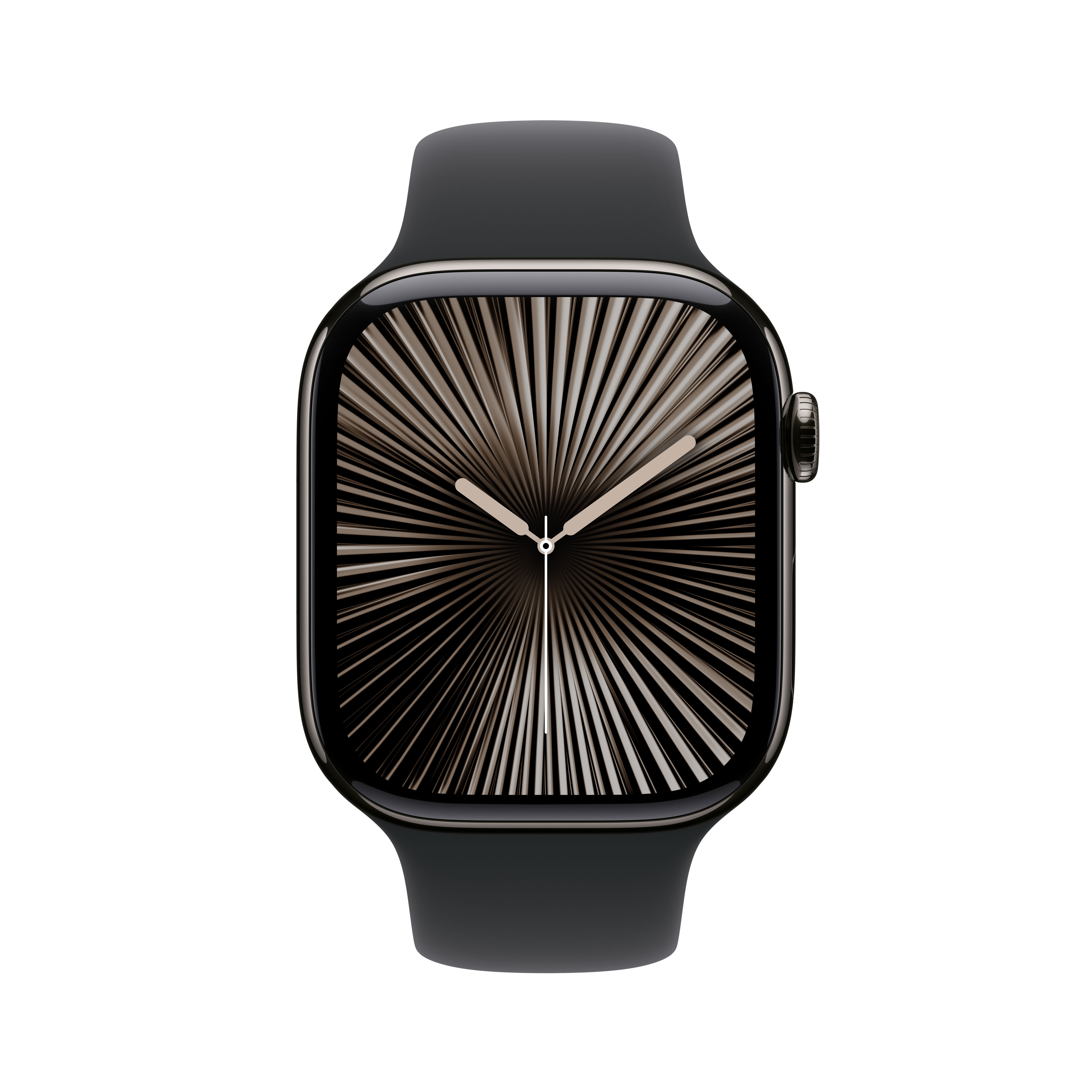 Apple Watch Series 10 GPS + Cellular 42mm - Titânio Slate com Bracelete Desportiva Preta (Tam. S/M) Lousa-3