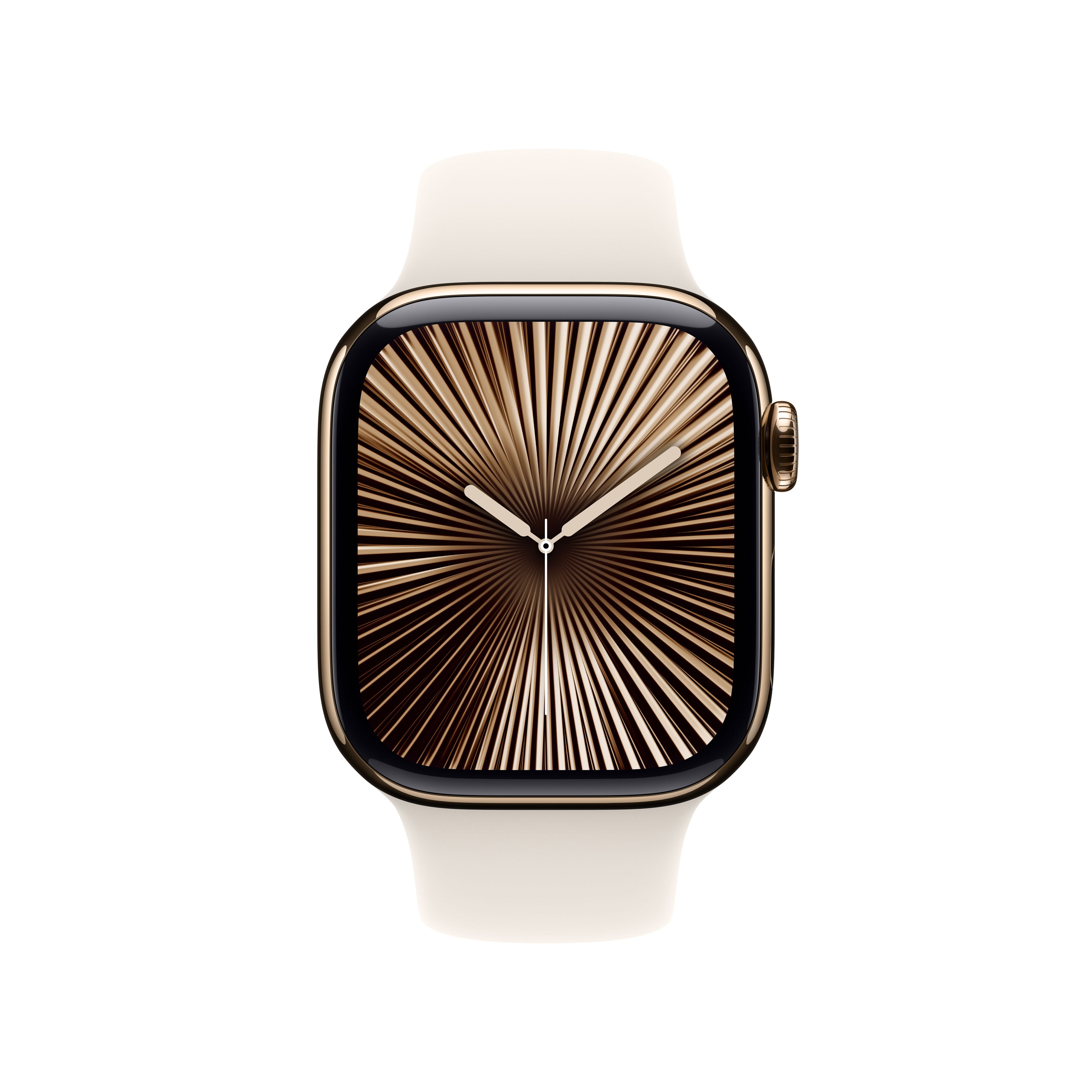 Apple Watch Series 10 GPS + Cellular 42mm - Titânio Dourado com Bracelete Desportiva Starlight (Tam. M/L) Ouro-3