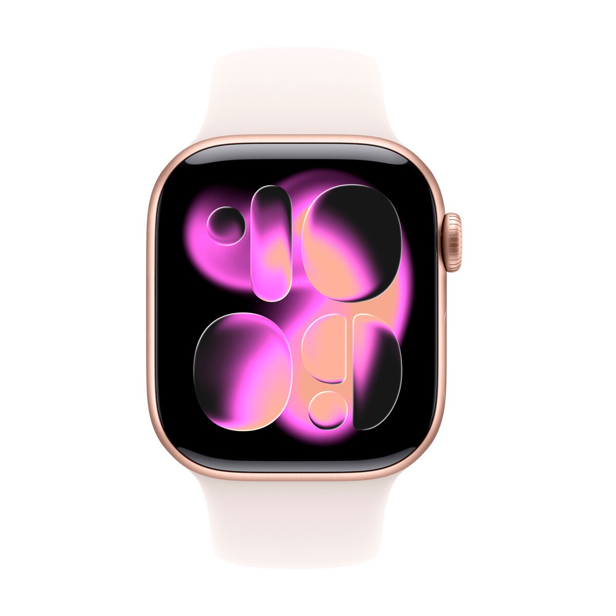 Apple Watch Series 11 GPS 42mm Alumínio Dourado com Bracelete Desportiva Rosa Rubor (M/L) Alumínio Dourado Rosa-3