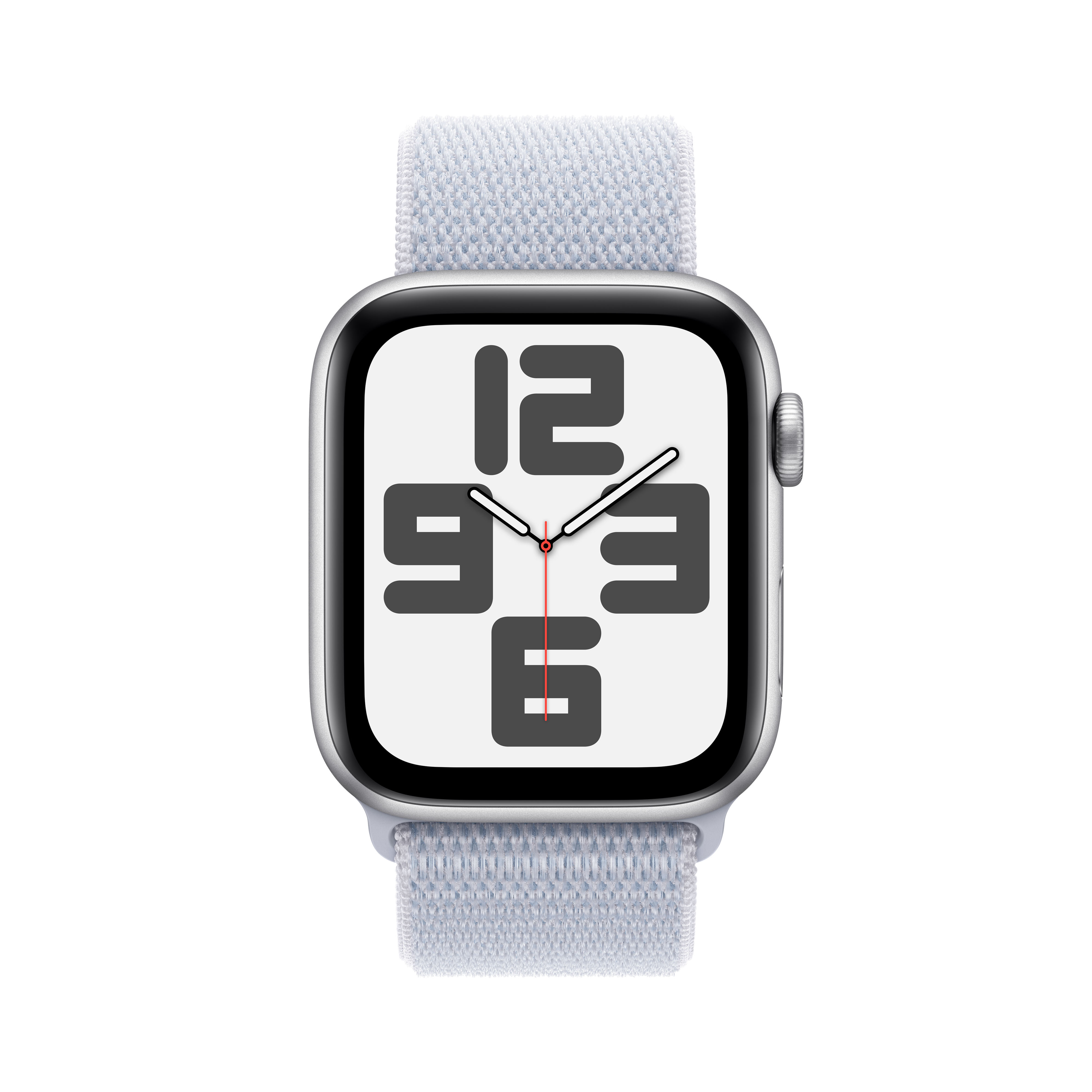 Apple Watch SE GPS 44mm - Alumínio Prata com Bracelete Loop Desportiva Blue Cloud Prata-2