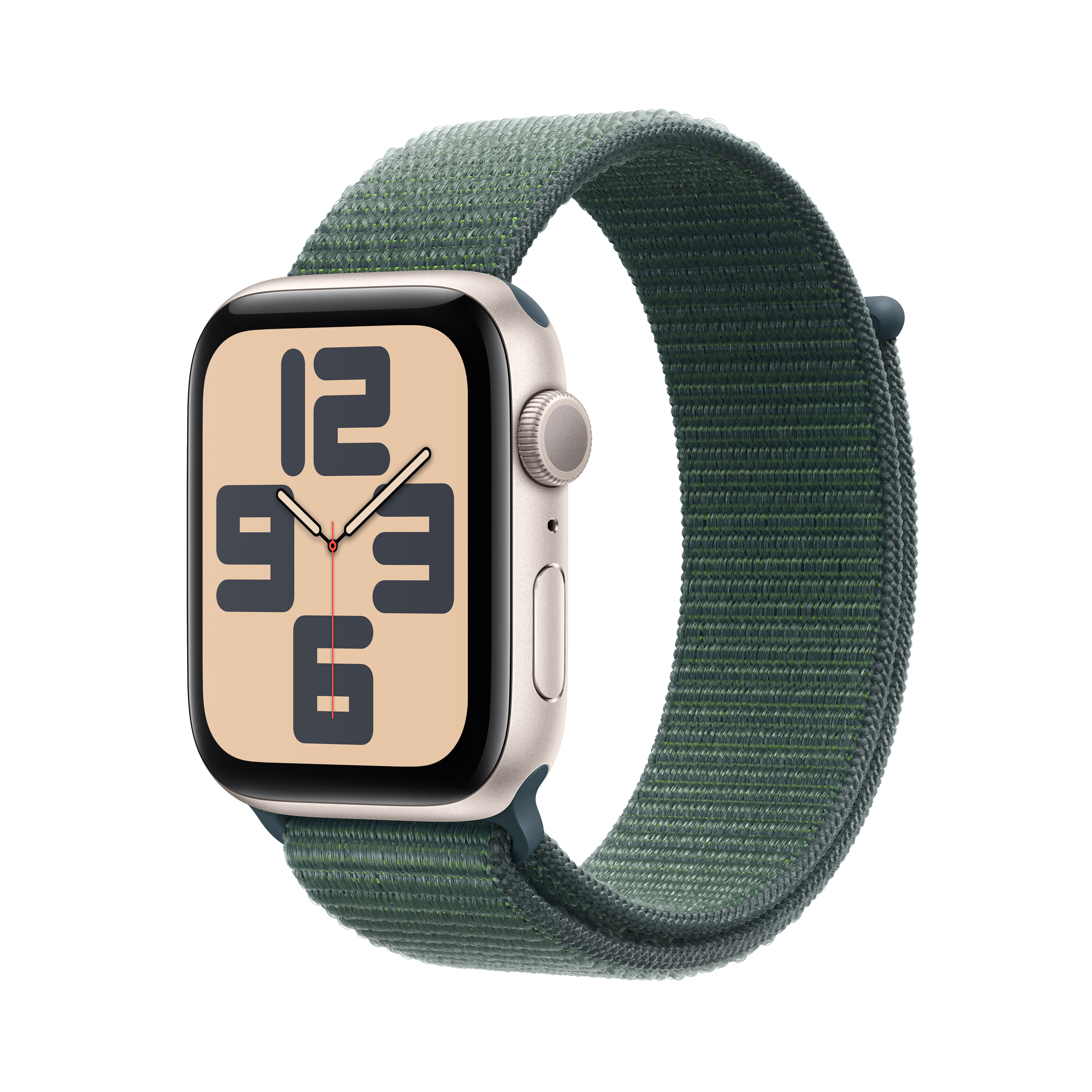 Apple Watch SE GPS 44mm - Alumínio Star White com Bracelete Desportiva Loop Star White Green Lake Branco estrela-1