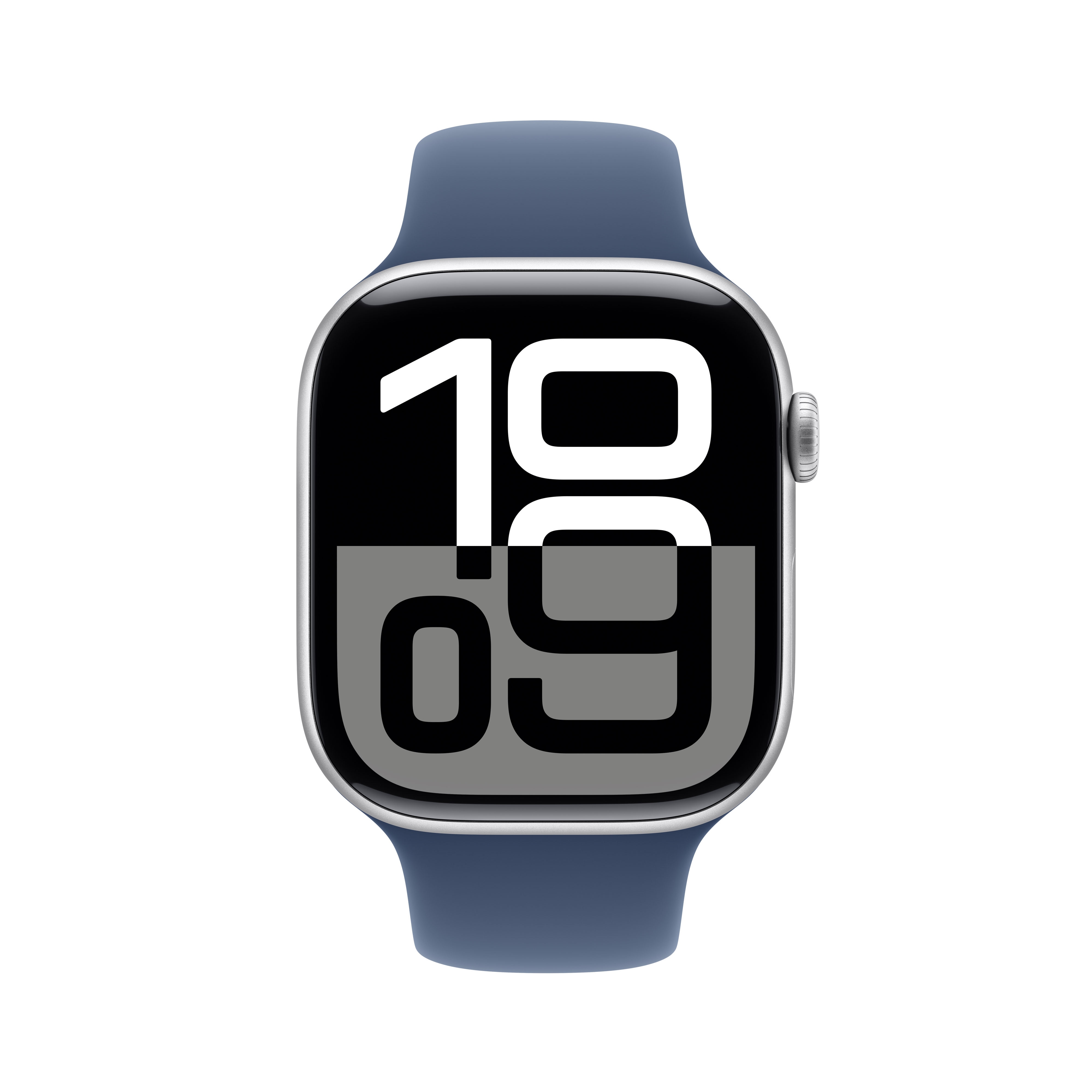 Apple Watch Series 10 GPS + Cellular 46mm - Alumínio Prata com Bracelete Desportiva Azul Denim (Tam. S/M) Prata-3