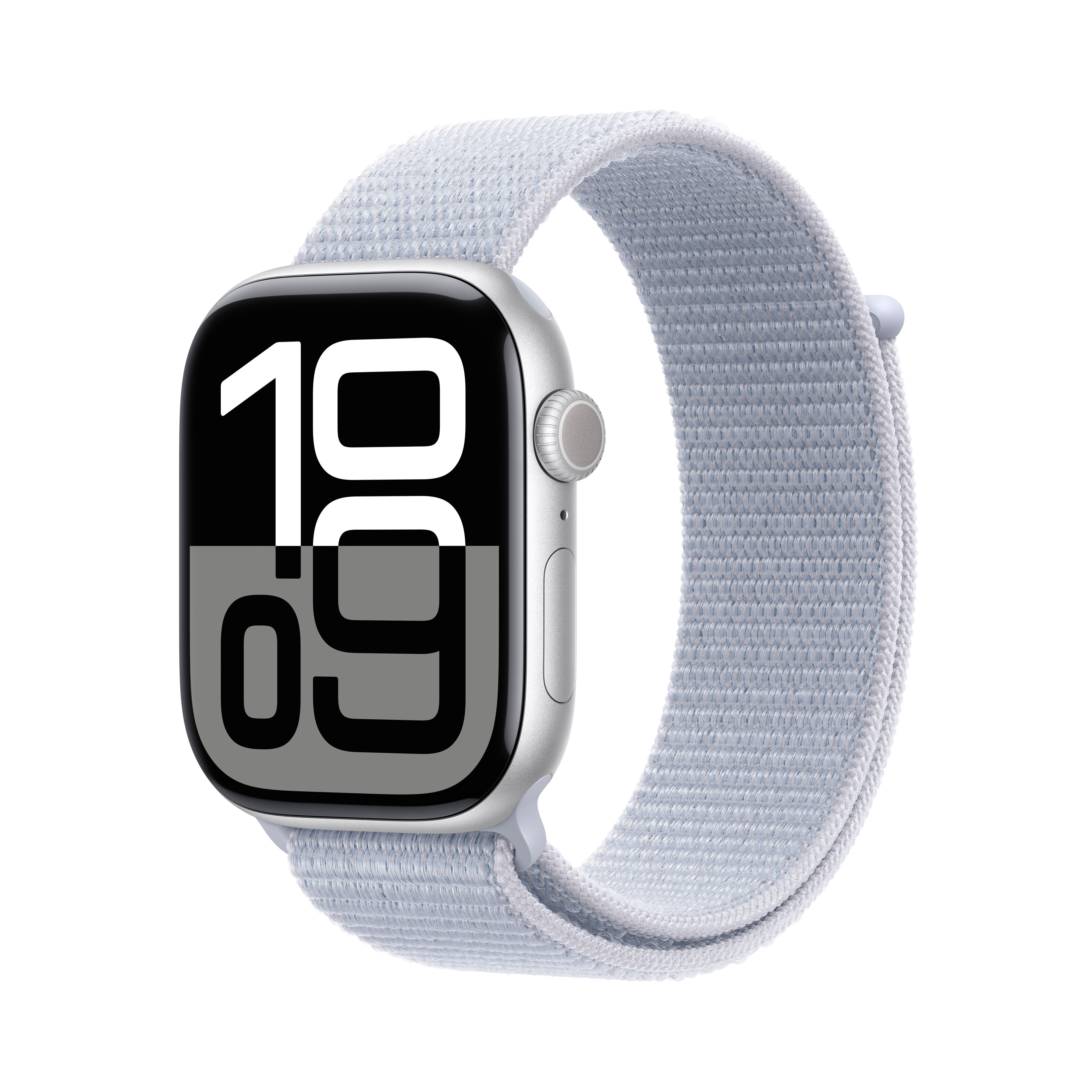 Imagem 0 de Apple Watch Series 10 GPS + Cellular 46mm - Alumínio Prata com Bracelete Loop Desportiva Cloud Blue