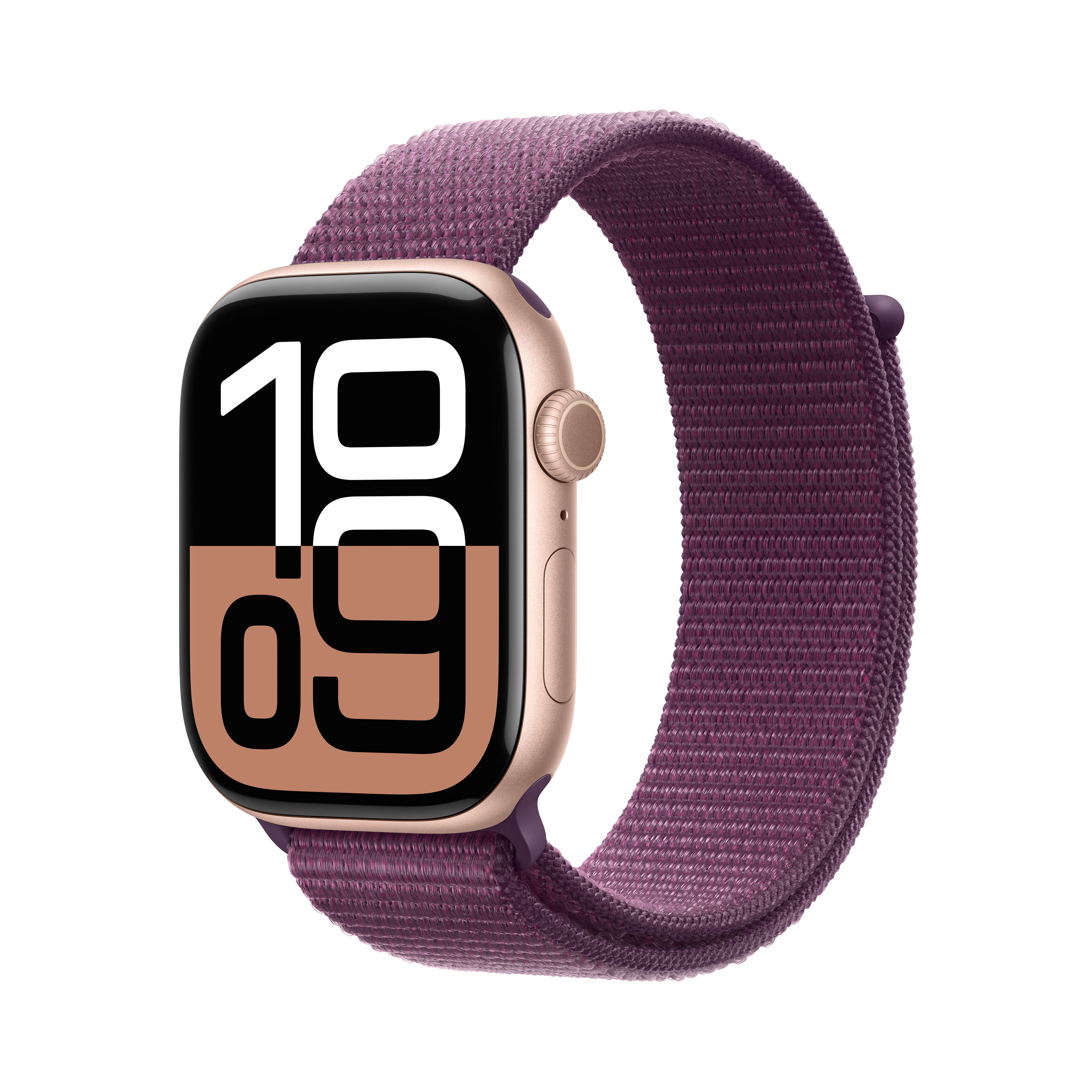 Imagem 0 de Apple Watch Series 10 GPS + Cellular 46mm - Alumínio Rose Gold com Bracelete Desportiva Loop Plum