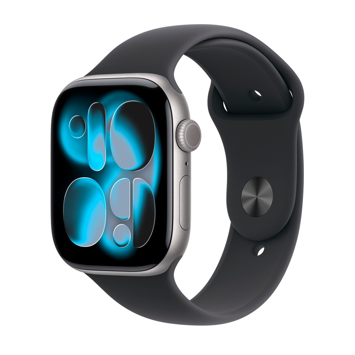 Apple Watch Series 11 GPS 46mm Alumínio Space Grey com Bracelete Desportiva Preto (S/M) Alumínio Cinzento Espacial-1