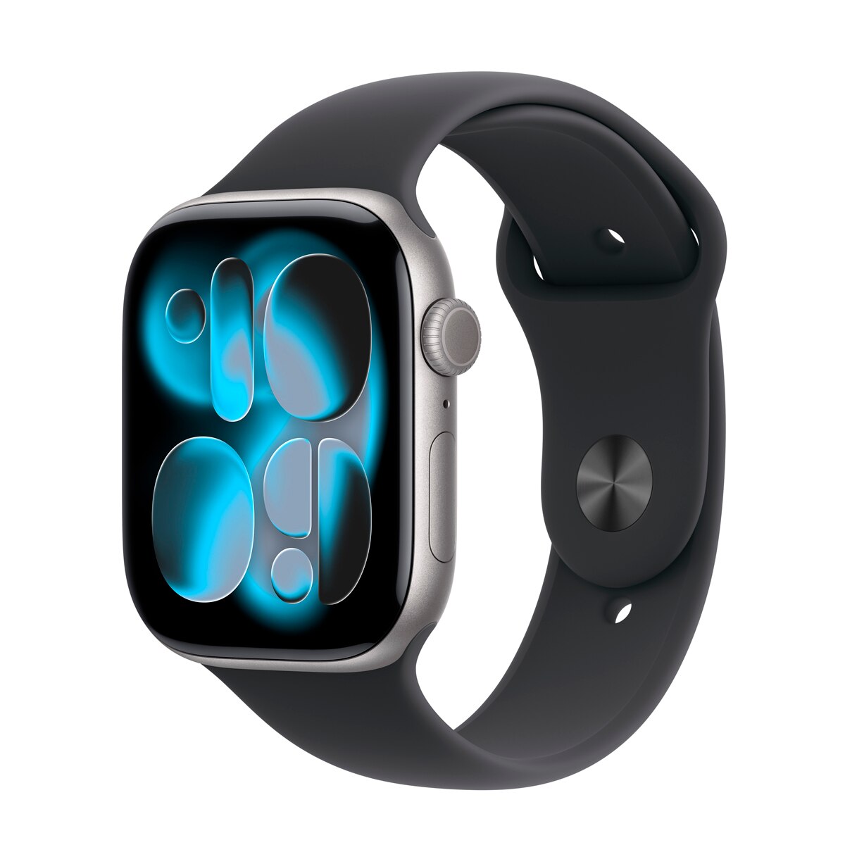 Apple Watch Series 11 GPS 46mm Alumínio Space Grey com Bracelete Desportiva Preto (M/L) Alumínio Cinzento Espacial-1