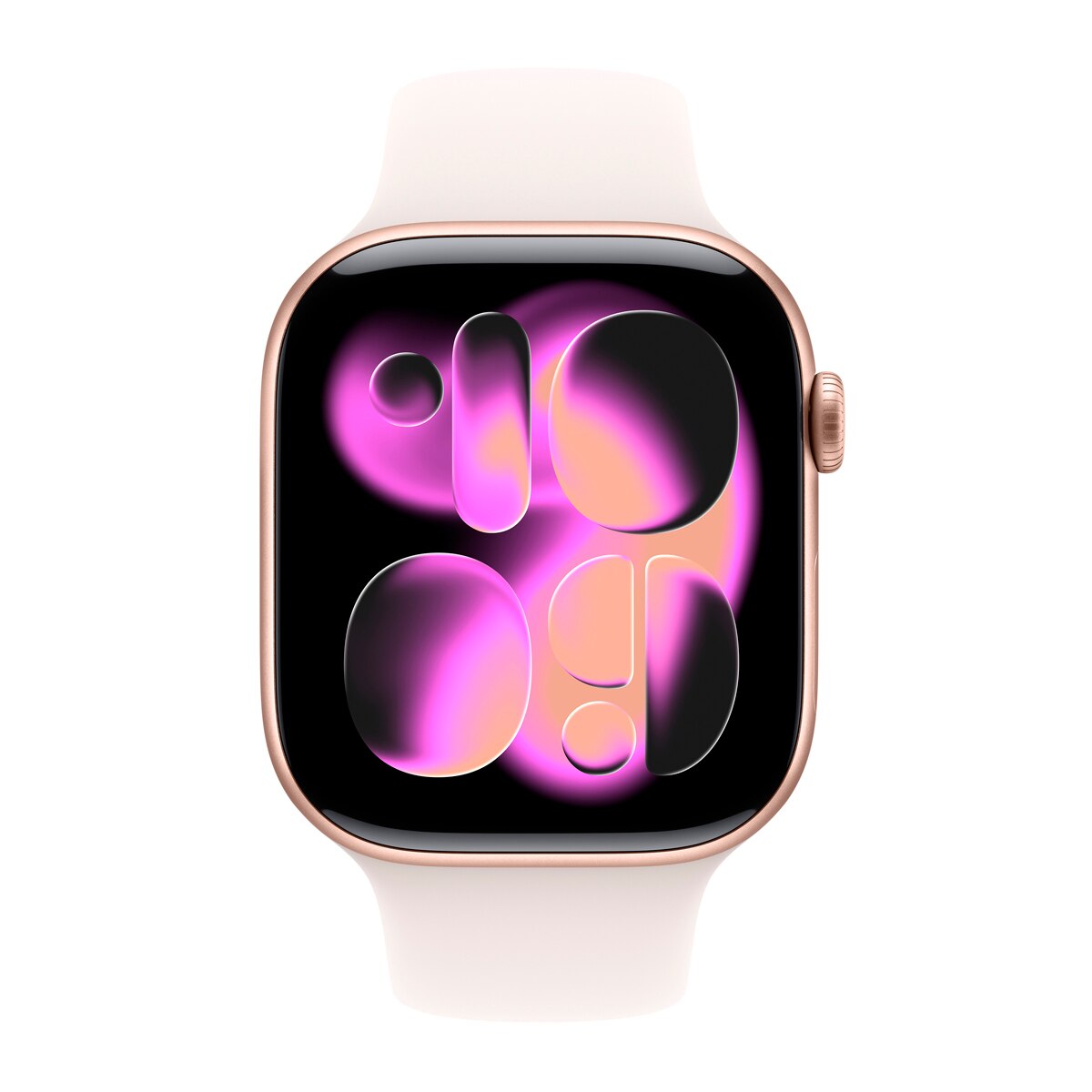 Apple Watch Series 11 GPS 46mm Alumínio Dourado com Bracelete Desportiva Rosa Rubor (S/M) Alumínio Dourado Rosa-3