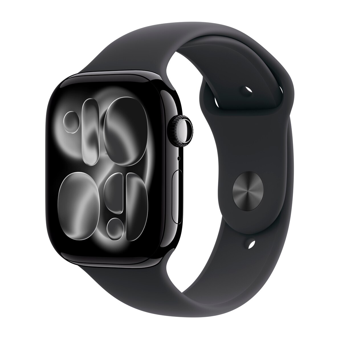 Apple Watch Series 11 GPS 46mm Alumínio Preto Brilhante com Bracelete Desportiva Preto (S/M) Alumínio Preto Azeviche-1