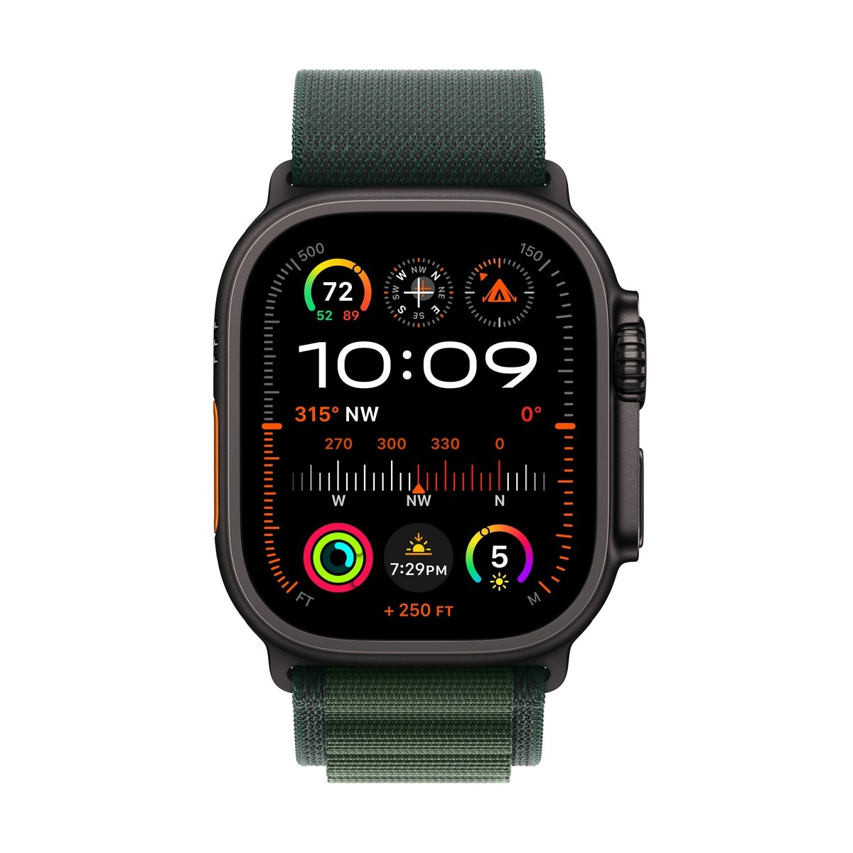 Apple Watch Ultra 2 - Titânio Black com Bracelete Dark Green Alpine Loop (Tam.S) 2