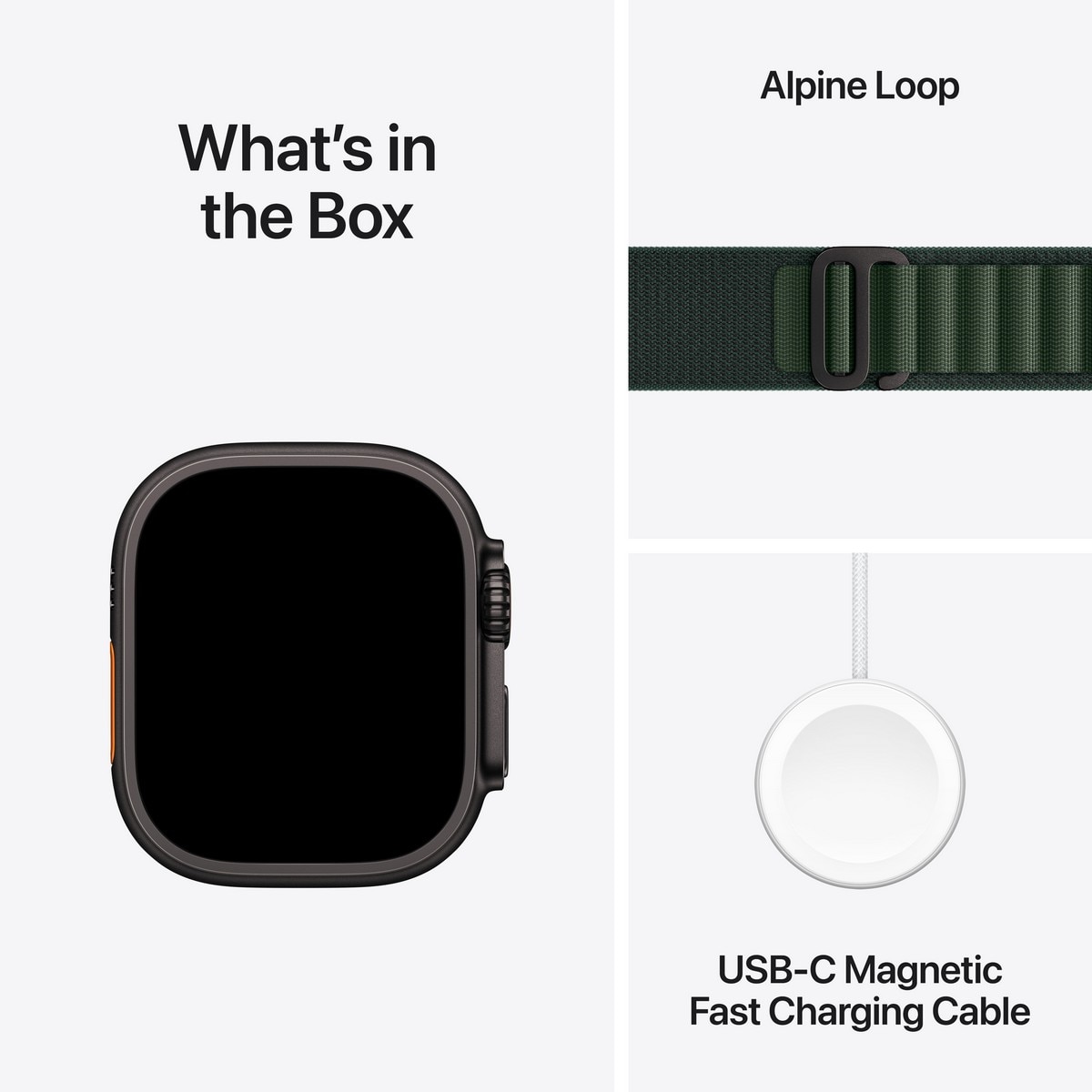 Apple Watch Ultra 2 - Titânio Black com Bracelete Dark Green Alpine Loop (Tam.S) 9