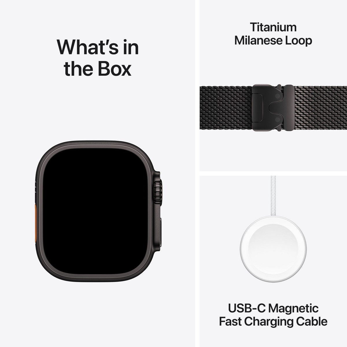 Apple Watch Ultra 2 - Titânio Black com Bracelete Milanese Loop Titânio Black (Tam. L) 9