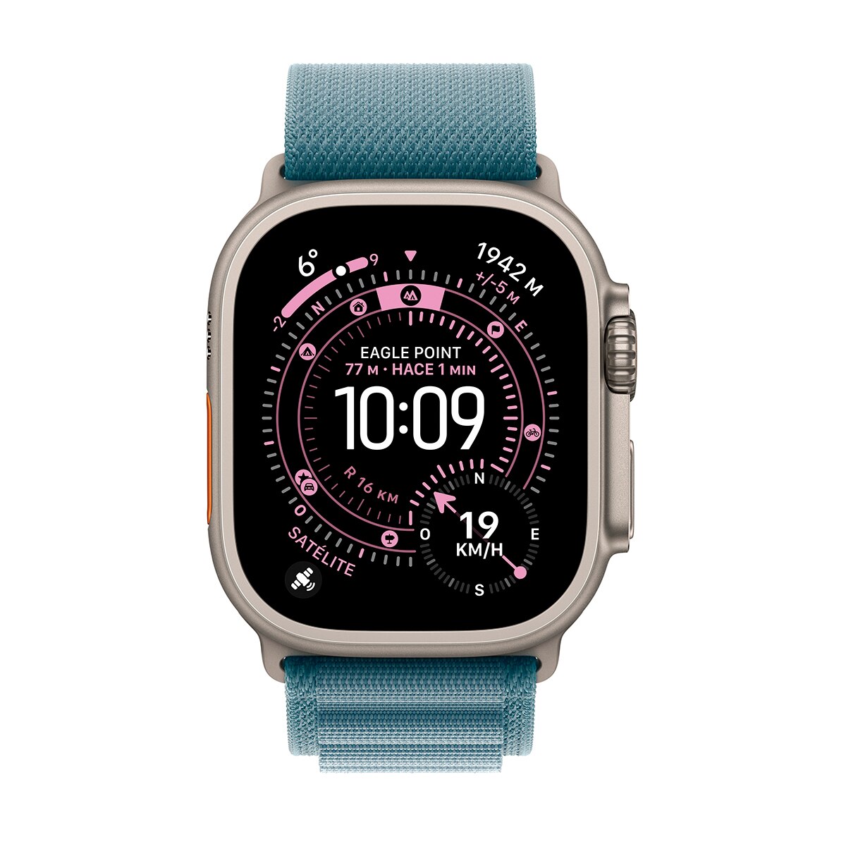 Apple Watch Ultra 3 GPS + Cellular 49mm Titanio Natural com Bracelete Loop Azul Claro (S) Titânio Natural-2
