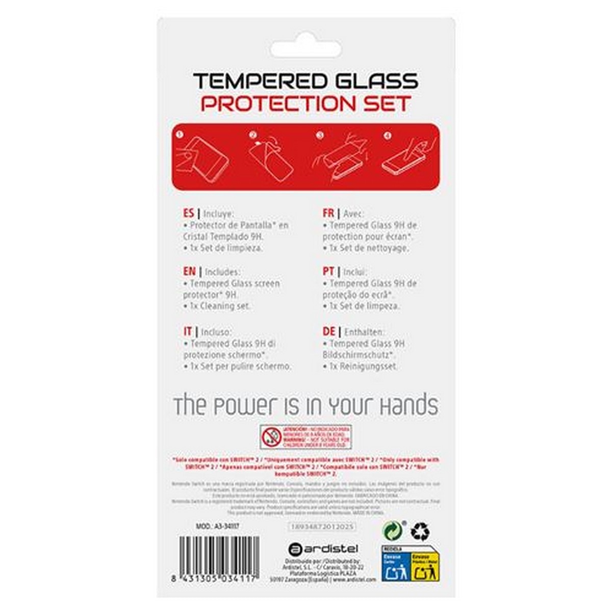 Vidro Temperado Protetor de Ecrã BlackFire para Nintendo Switch 2 3