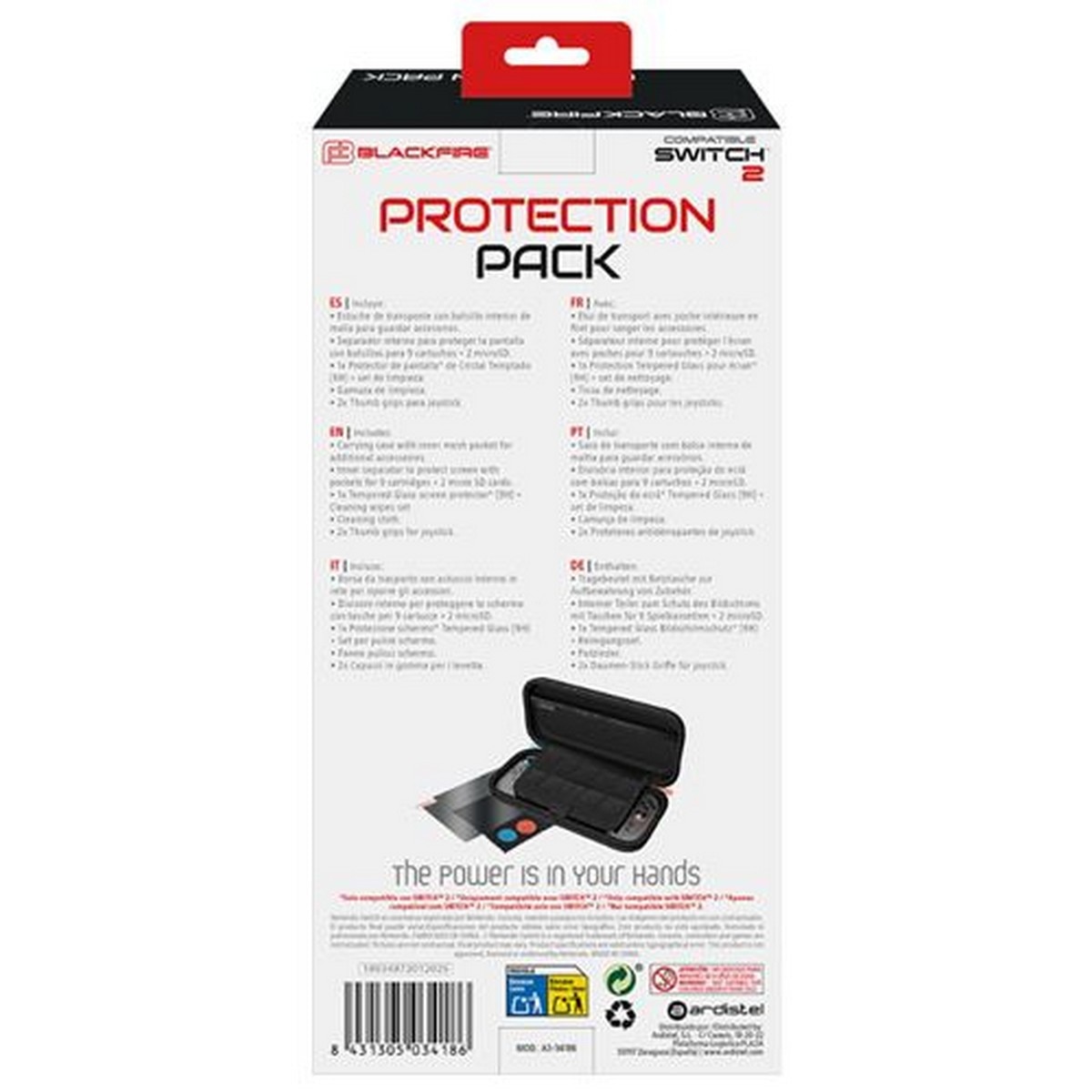 Protection Pack BlackFire 5 em 1 para Nintendo Switch 2 3