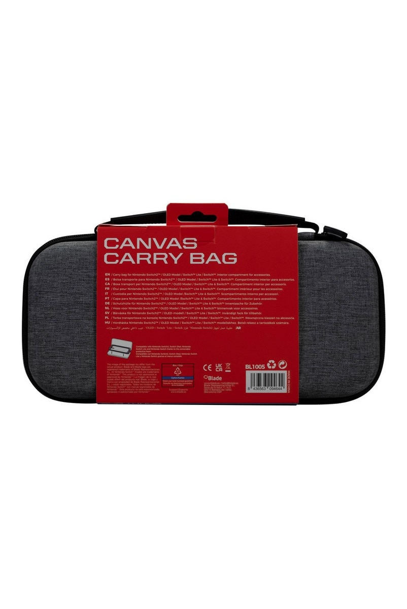 Carry Bag Blade Canvas para Nintendo Switch 2 - Cinzento 8