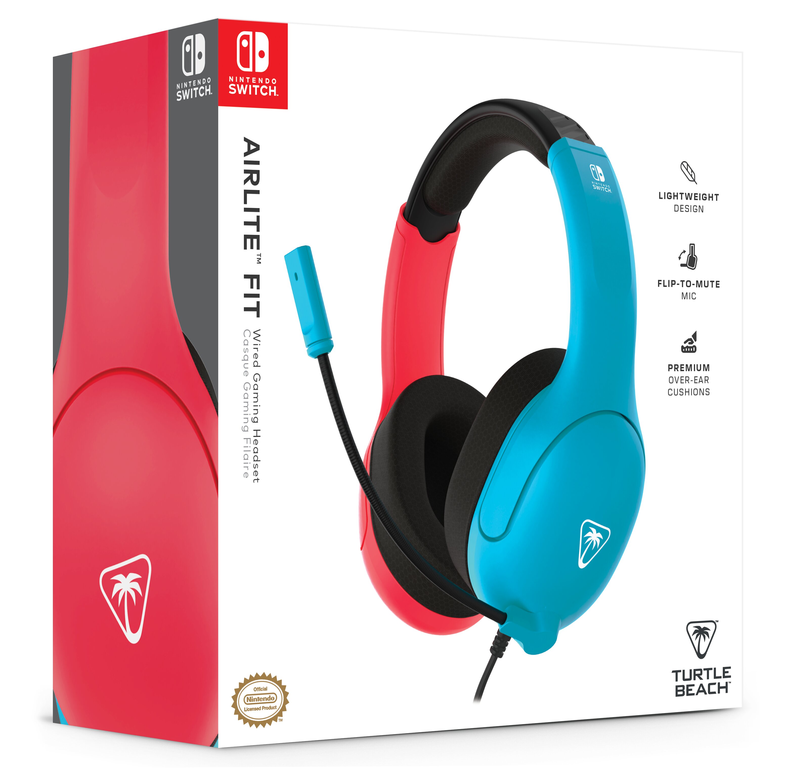 Airlite Fit Headset Â· Neon Blue & Red Headset - Nintendo switch 1 & 2 10