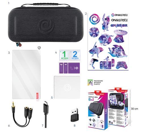 Kit Iniciante 8 em 1 Oniverse Cinza para Nintendo Switch™ 2 2